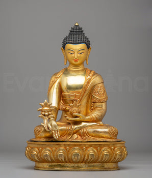 Tibetan Medicine Buddha Statue | Handmade Artwork