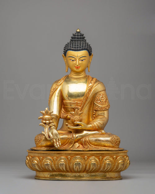 Tibetan Medicine Buddha Statue | Handmade Artwork