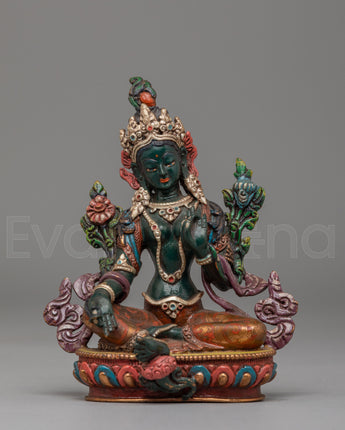 Himalayan Altar Green Tara Deity Statue