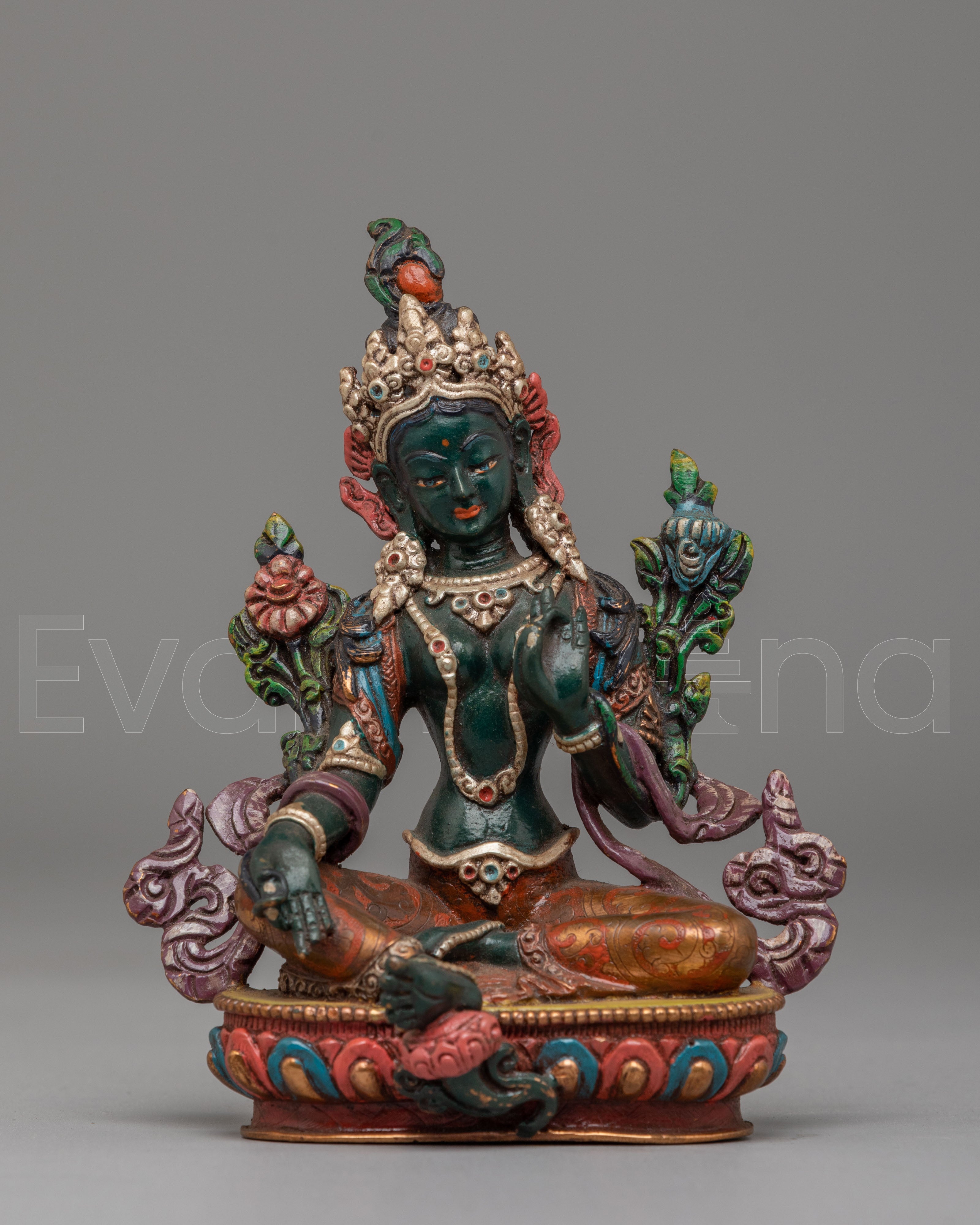 Himalayan Altar Green Tara Deity Statue