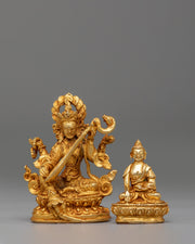 Traditional Saraswati Altar Statue | Goddess of Wisdom Decor