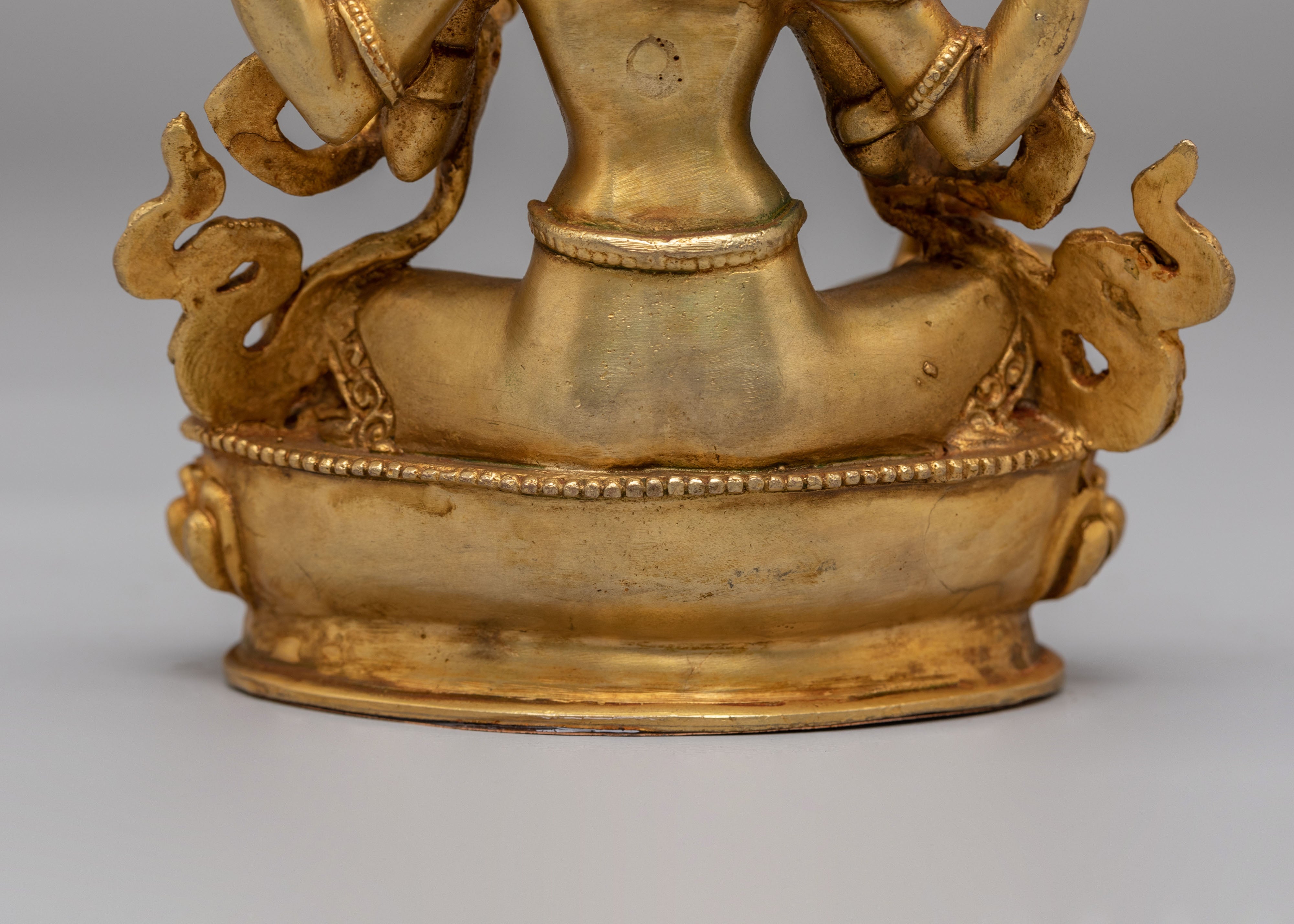 Wealth Goddess Laxmi Statue | Handcrafted Gold Plated Copper Deity