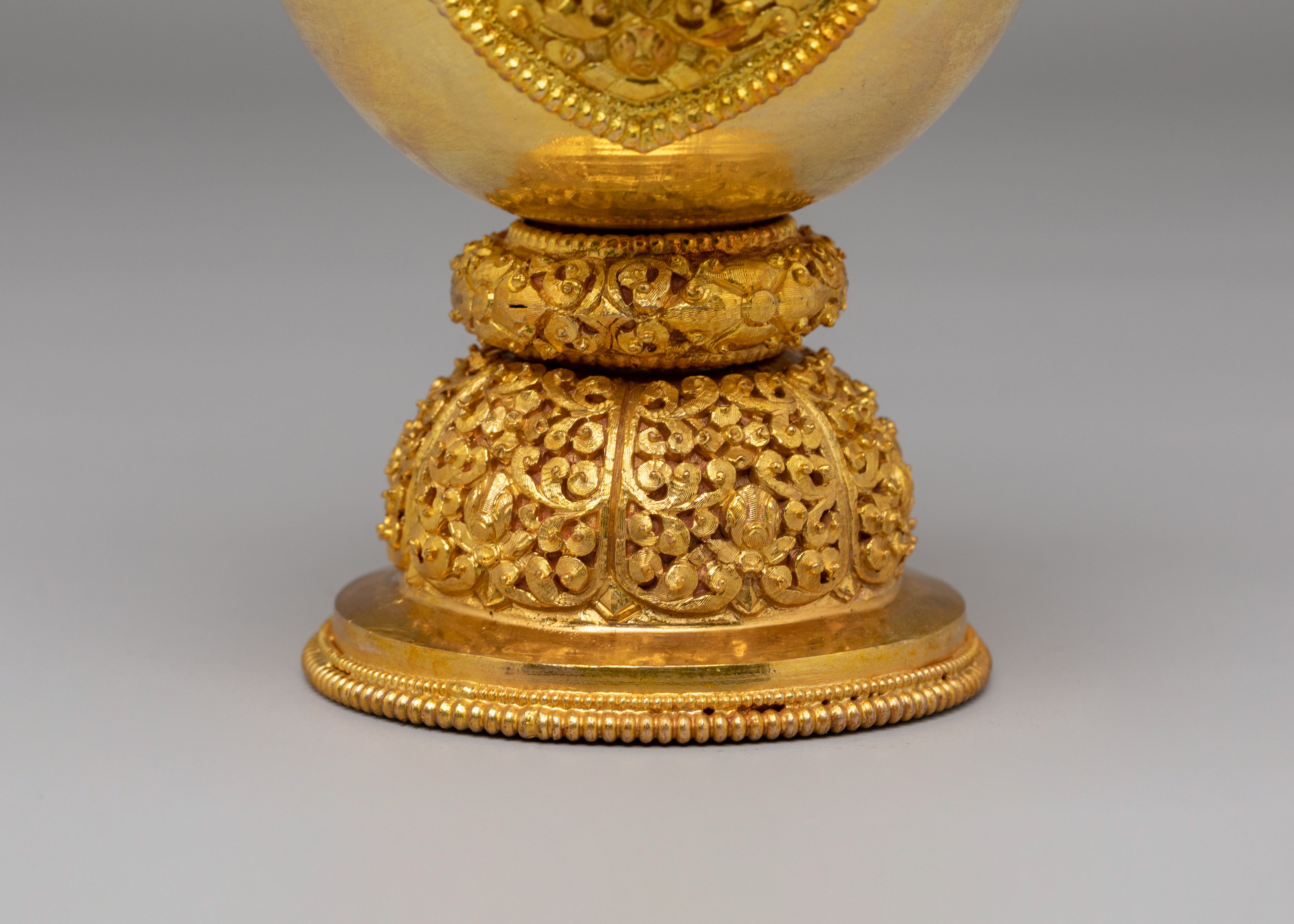 Sacred Ritual Bhumba | Gold Plated Tibetan Bhumba