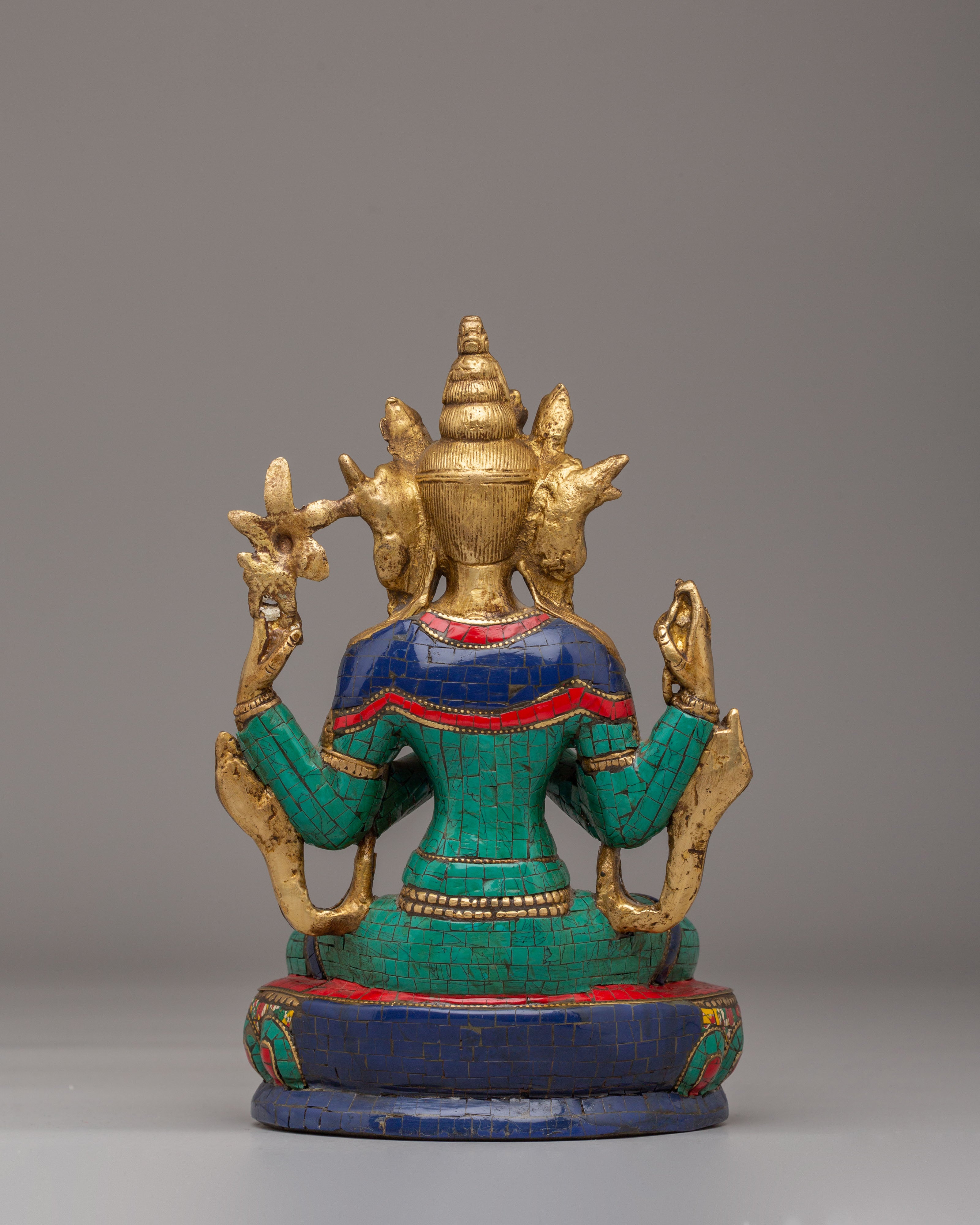 Tibetan Chenrezig Statue for Altar | Buddhist Deity Figurine