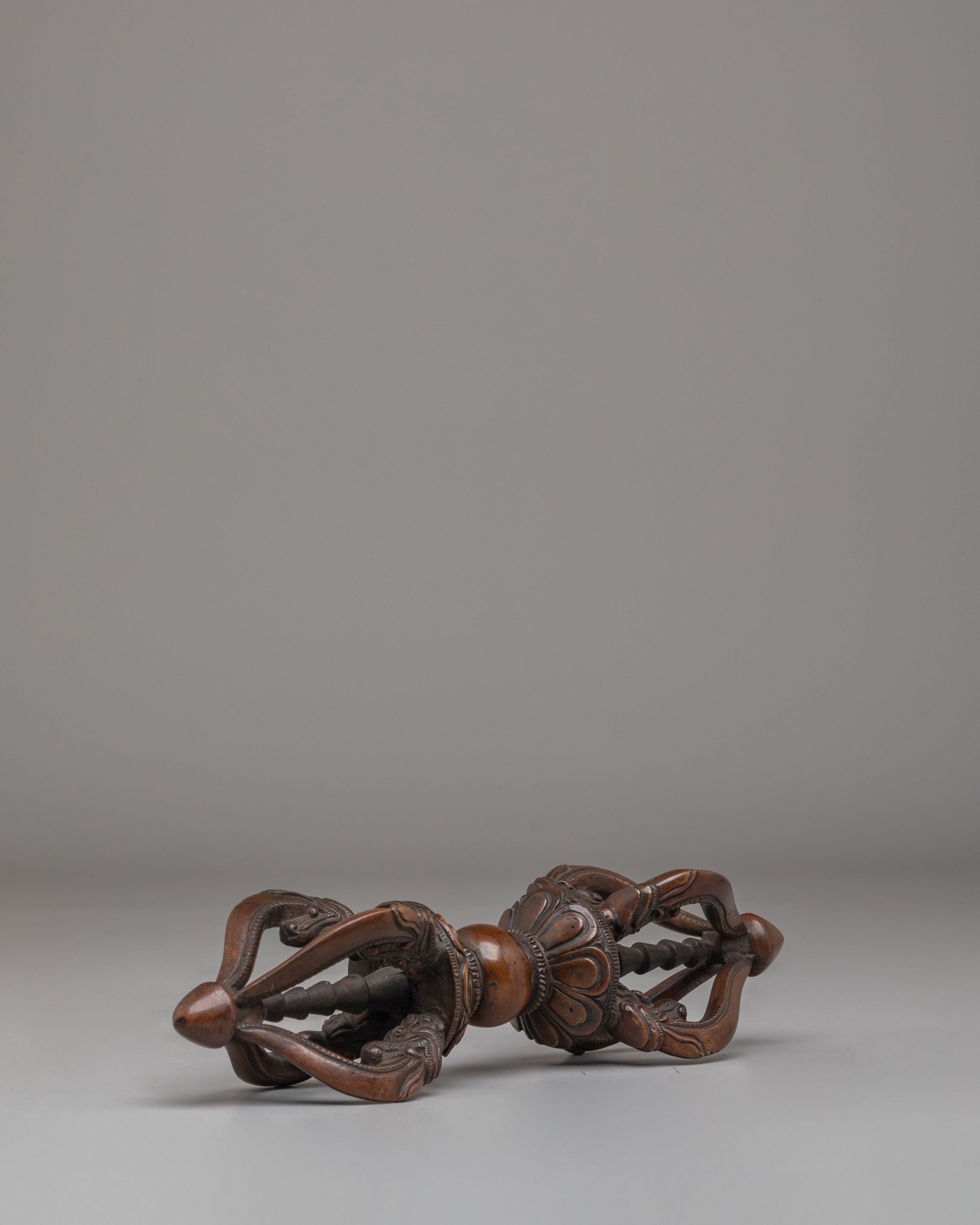 Tibetan Vajra Symbol for Ceremonies | Handcrafted Bronze Ritual Tool