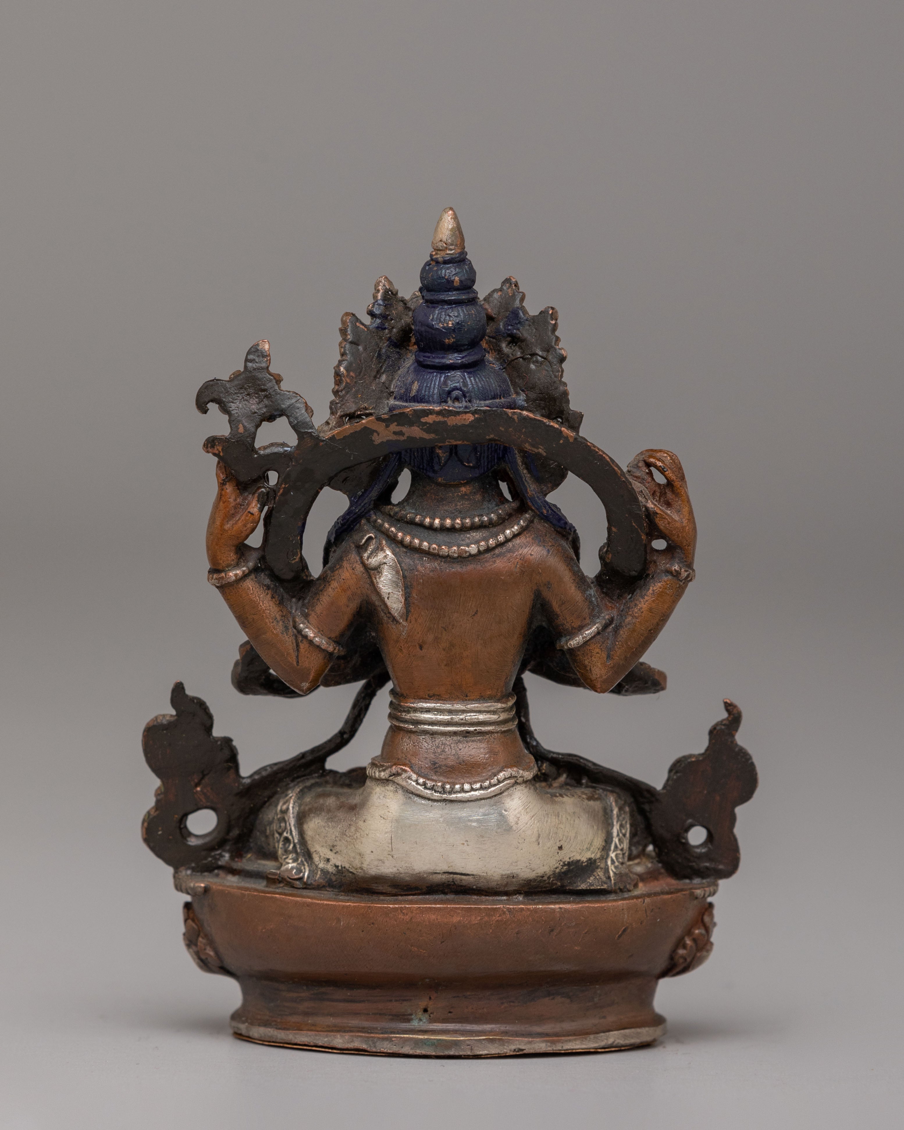 Tibetan Chenrezig Compassion Deity Statue | Bodhisattva Avalokiteshvara Figurine