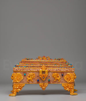 Electro Gold Plated Copper Treasure Box