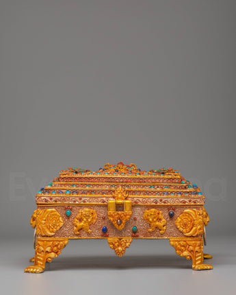 Electro Gold Plated Copper Treasure Box