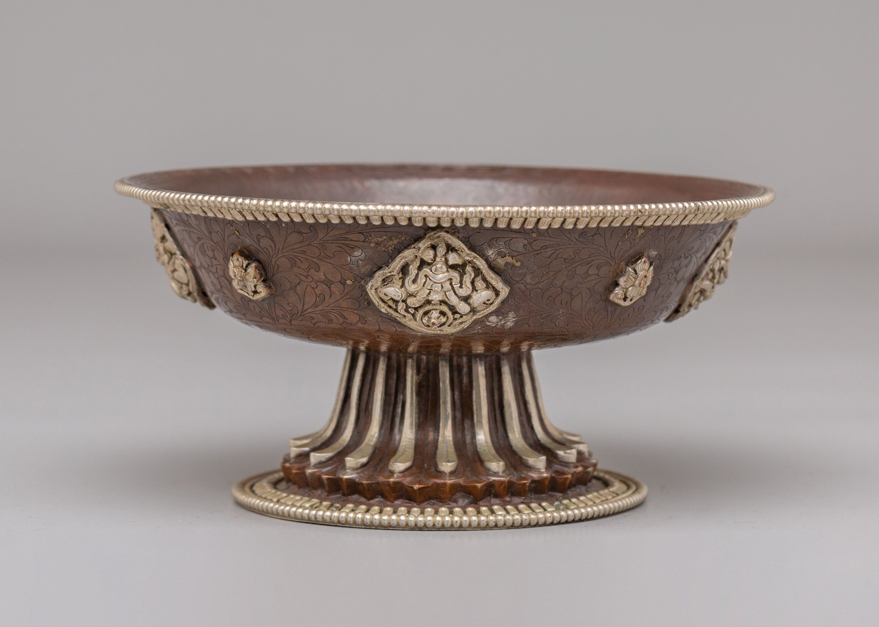 Handmade Tibetan Serkyem Vessel | Offering Vessels for Ritual Ceremonies