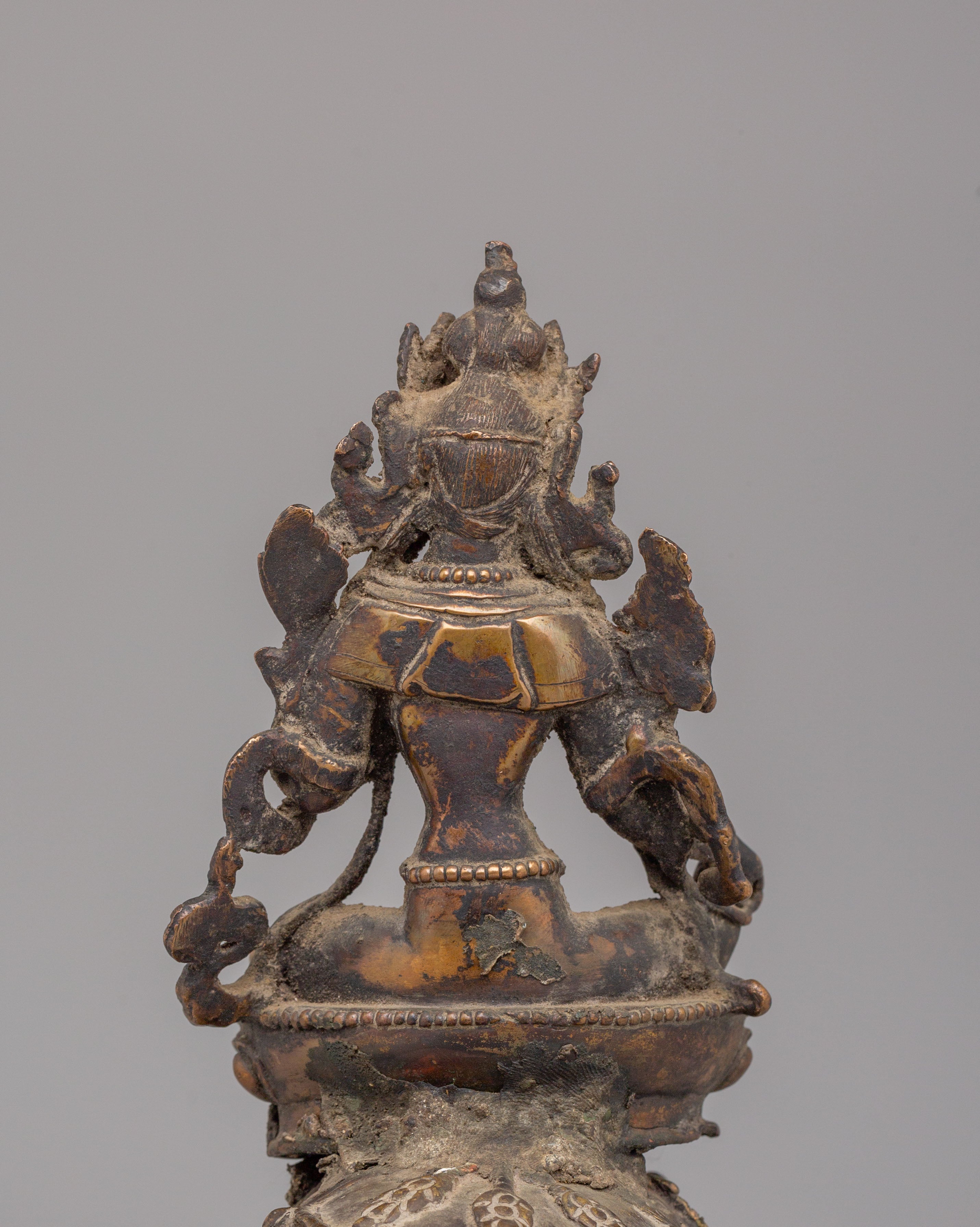 Green Tara On Elephant Statue Set for Altar | Perfect for Sacred Spaces