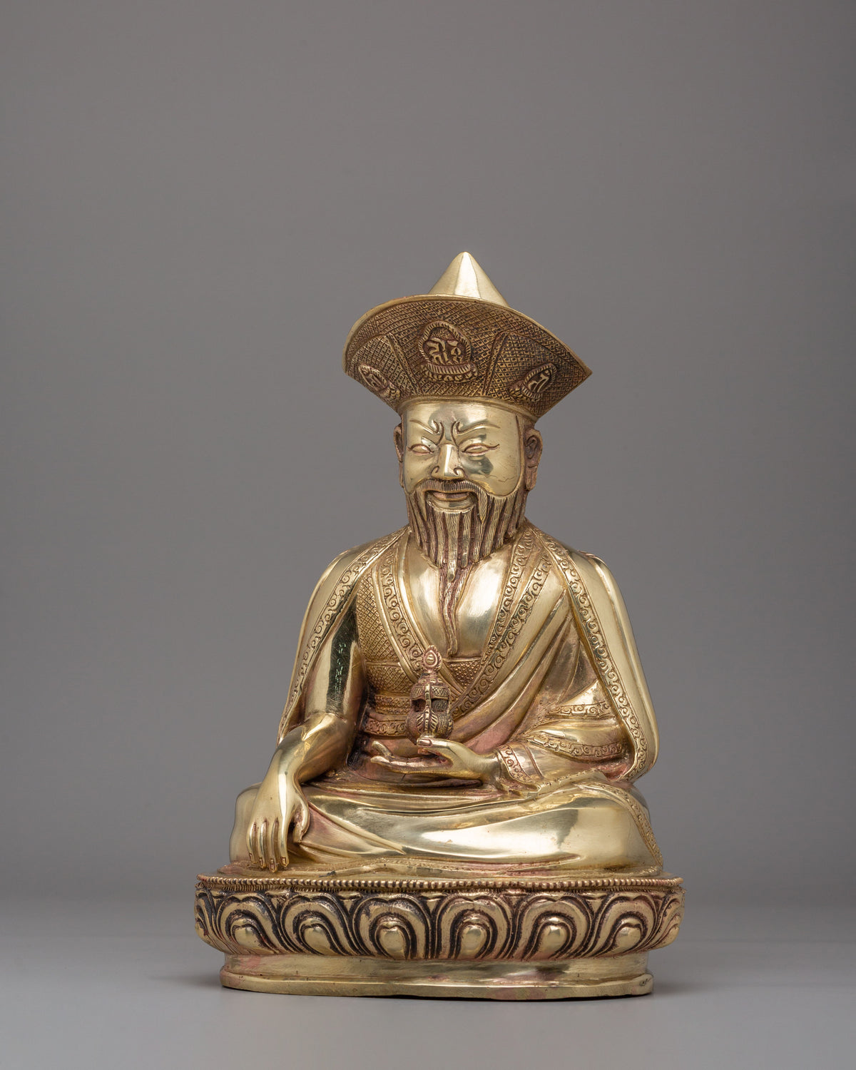 Handcrafted Tibetan Guru Shapdum Statue | Spiritual Enlightenment Decor