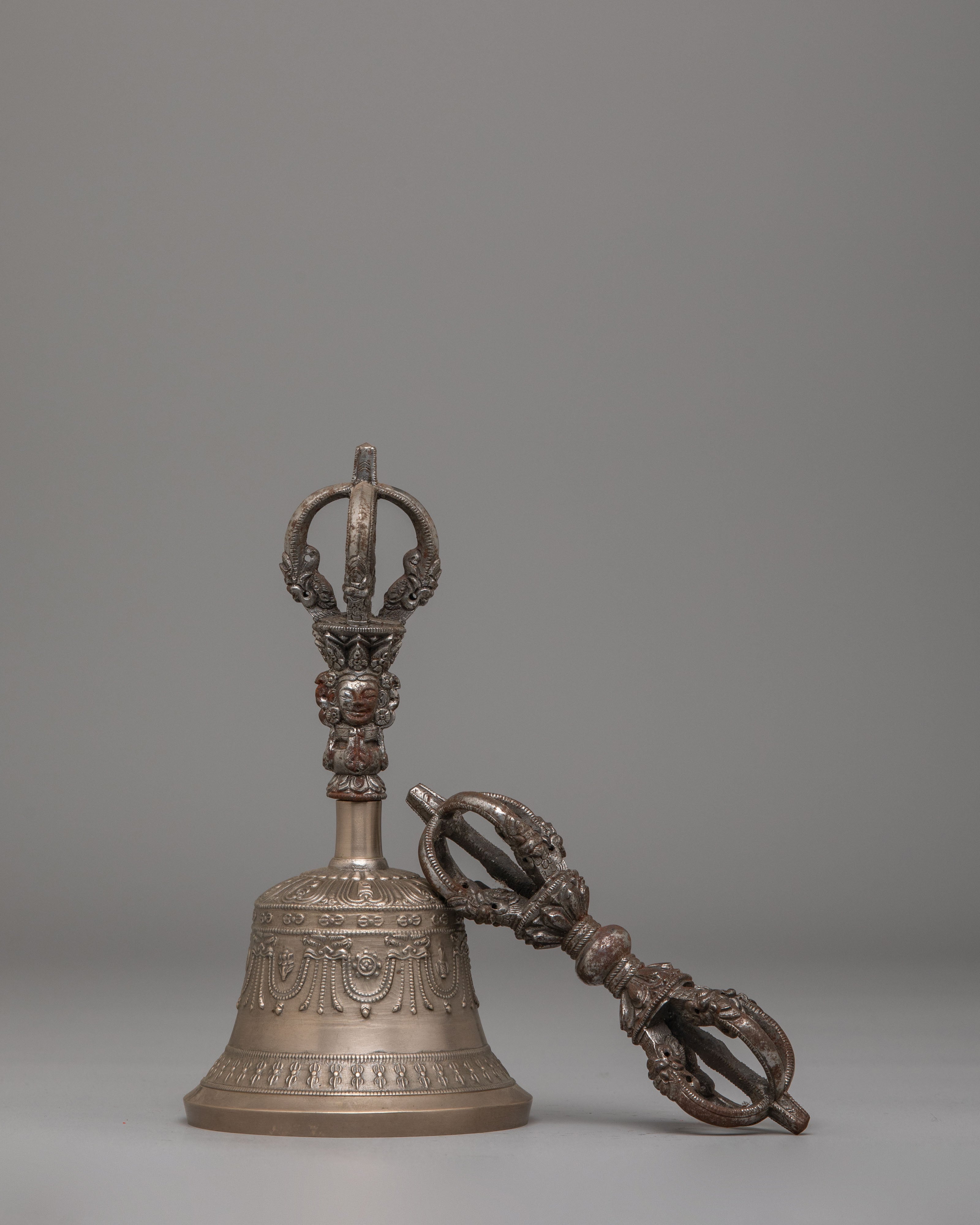 Handcrafted Altar Vajra and Bell | Tibetan Ritual Tool for Meditation & Spiritual Practices