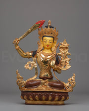 Handcrafted Manjushri Bodhisattva Figurine