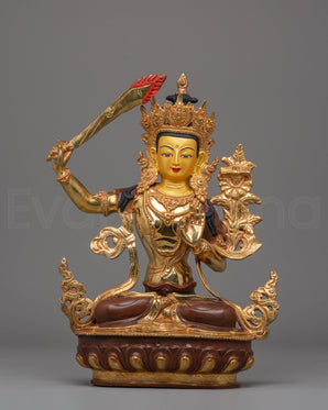 Handcrafted Manjushri Bodhisattva Figurine