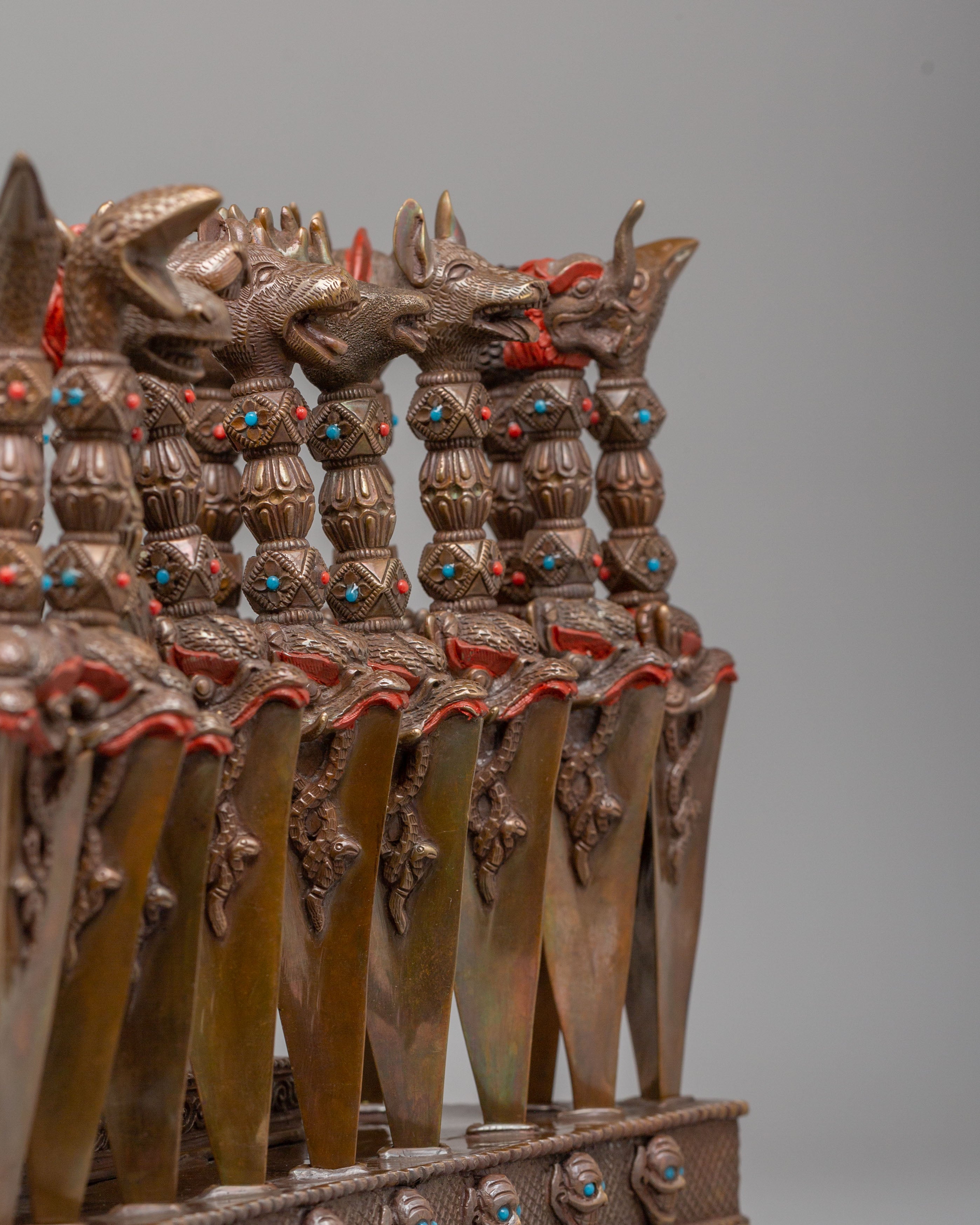 Ceremonial Phurba Set for Rituals | Tibetan Buddhist Knife Set