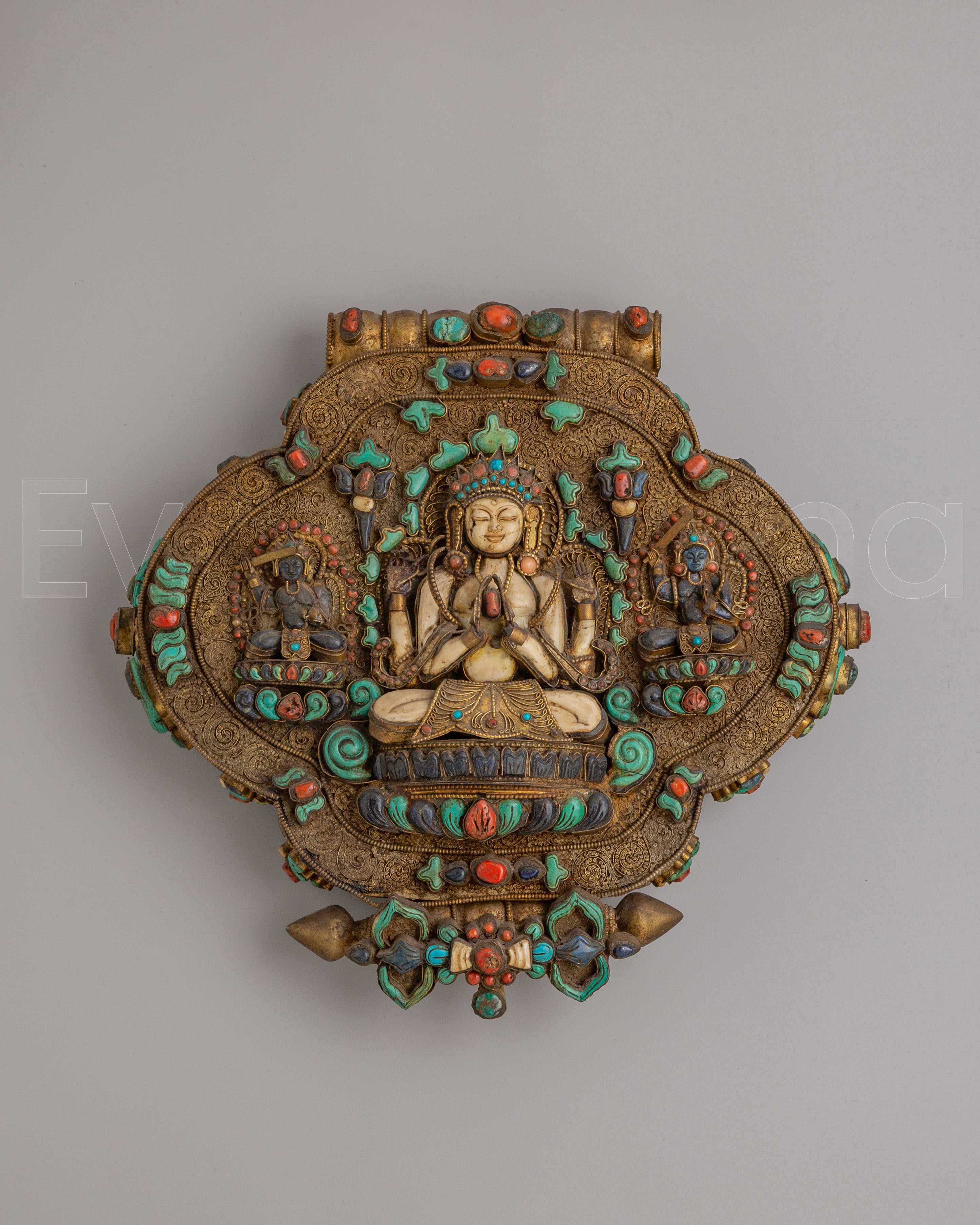 Chenrezig Tibetan Ghau Box Locket