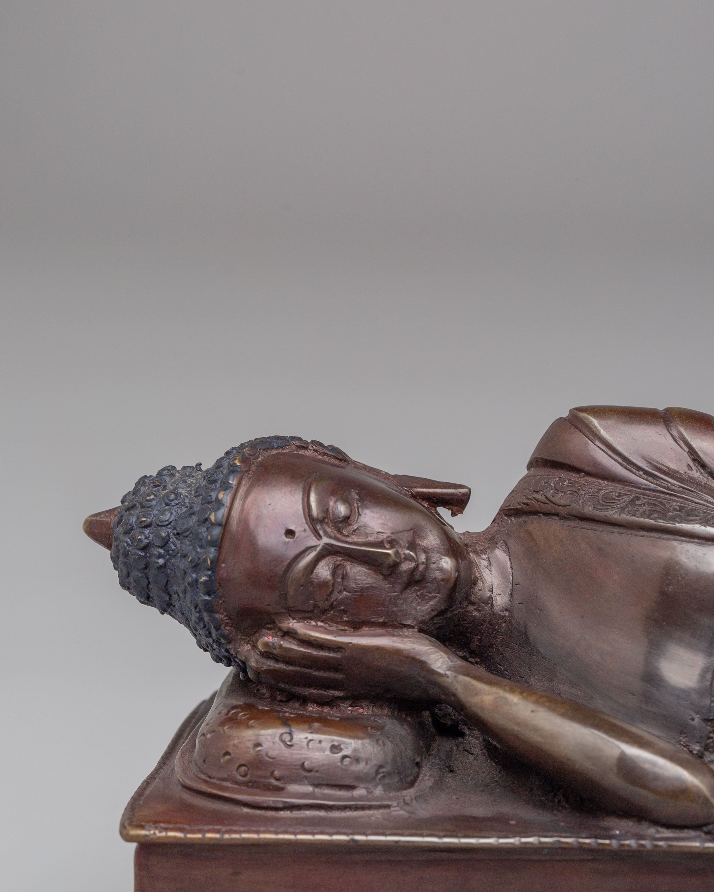 Handmade Sleeping Buddha Sculpture | Traditional Meditation Decor