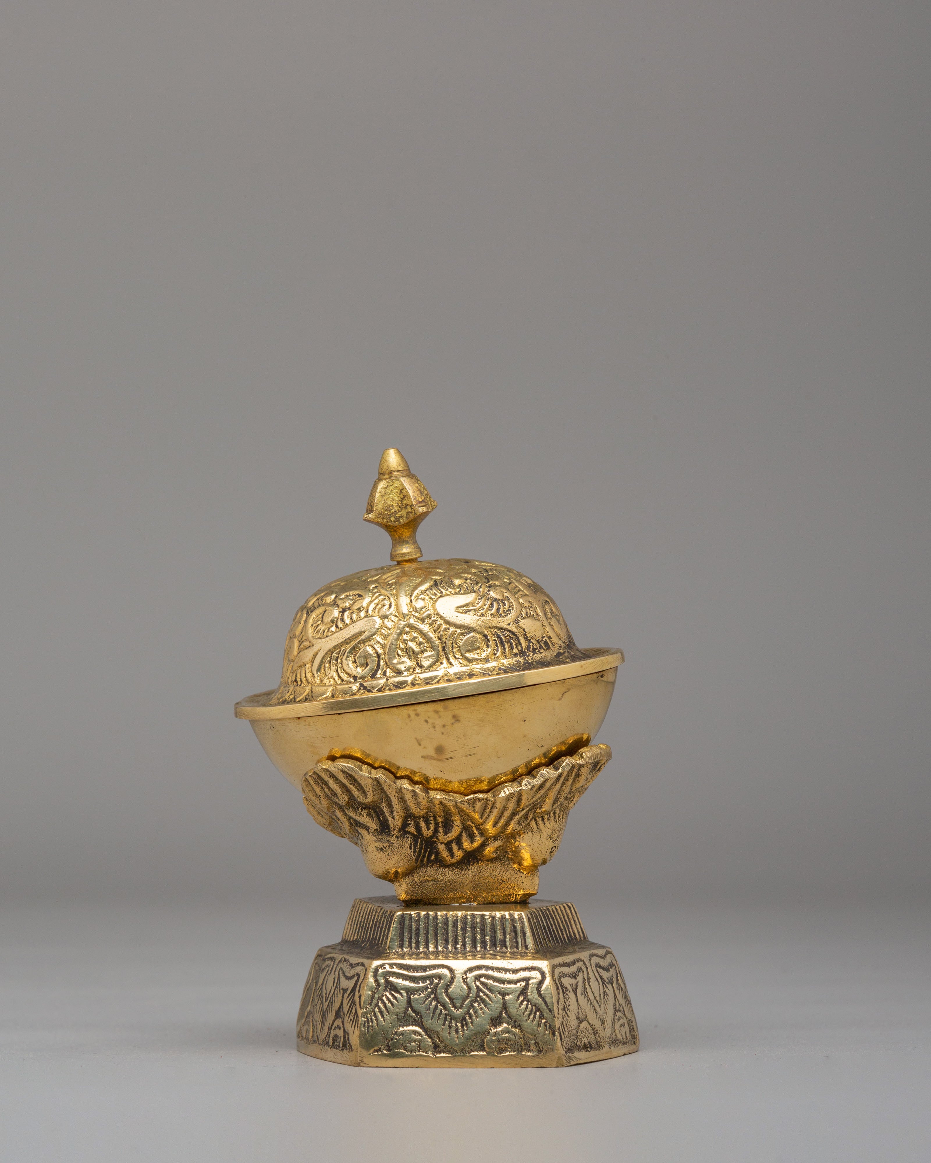 Handcrafted Kapala Set for Buddhist Rituals | Tibetan Brass Skull Cups