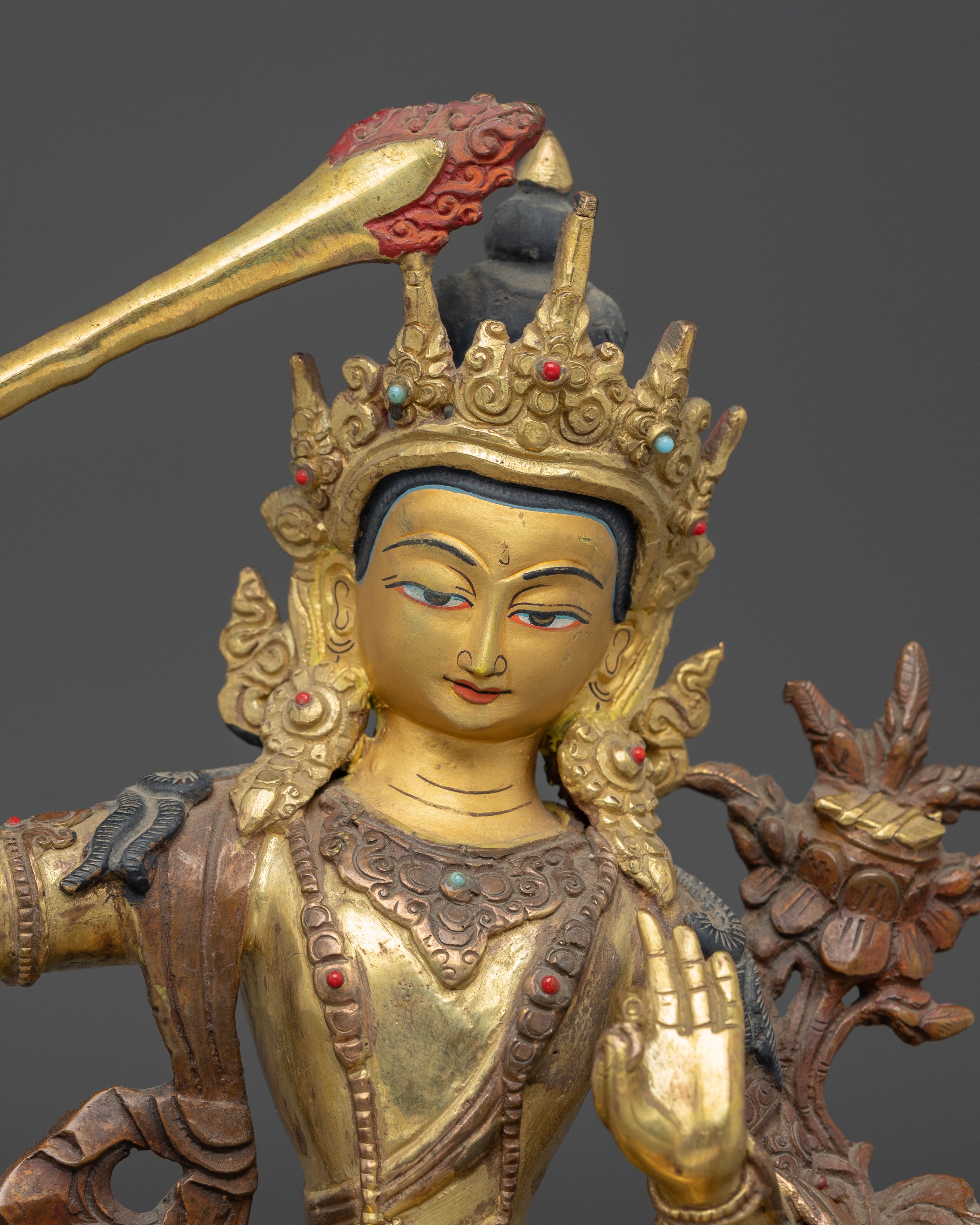 Manjushri With Flaming Sword Statue | A Symbol of Wisdom