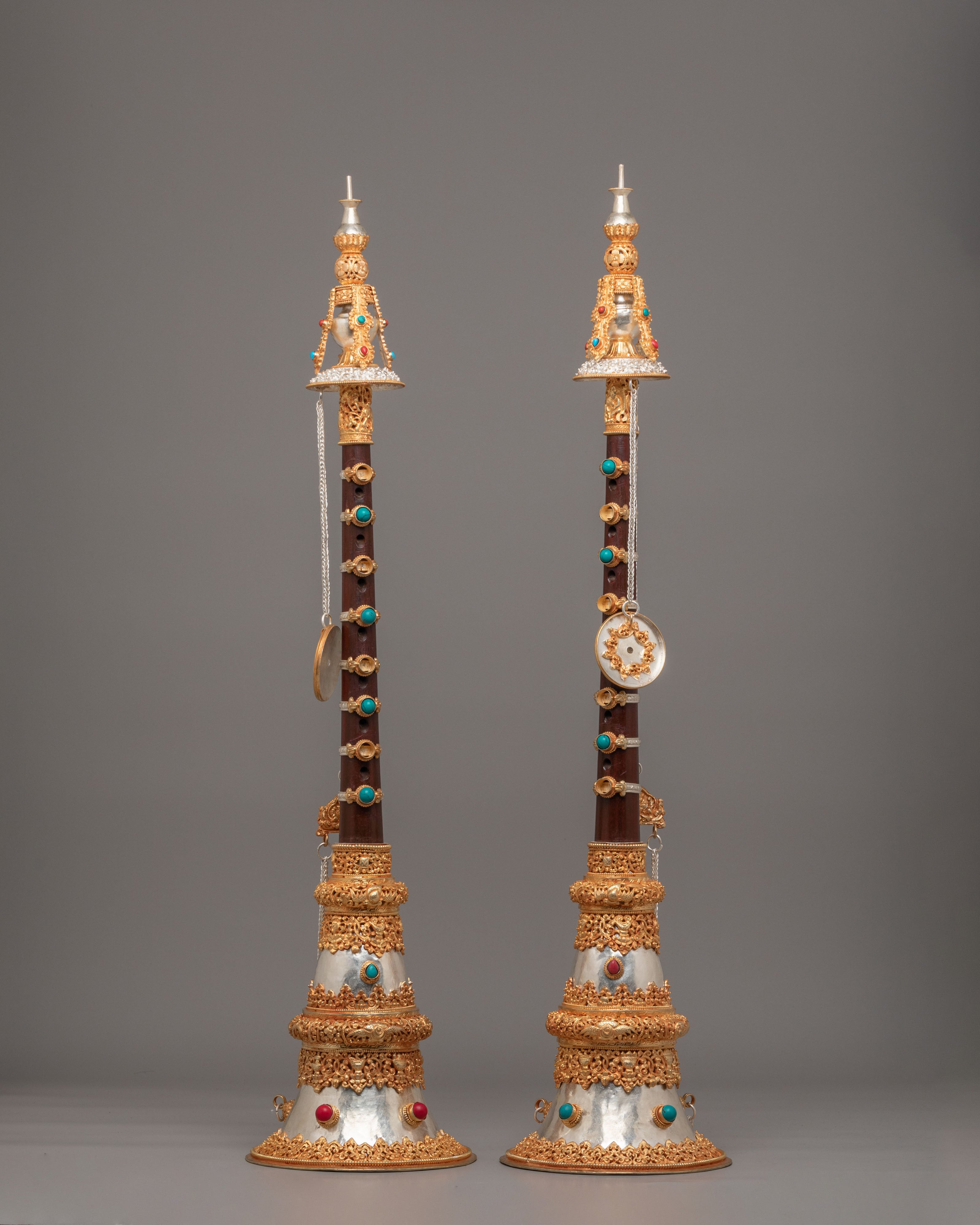 Buddhist Ritual Gyaling Set | Ritual Trumpet Set