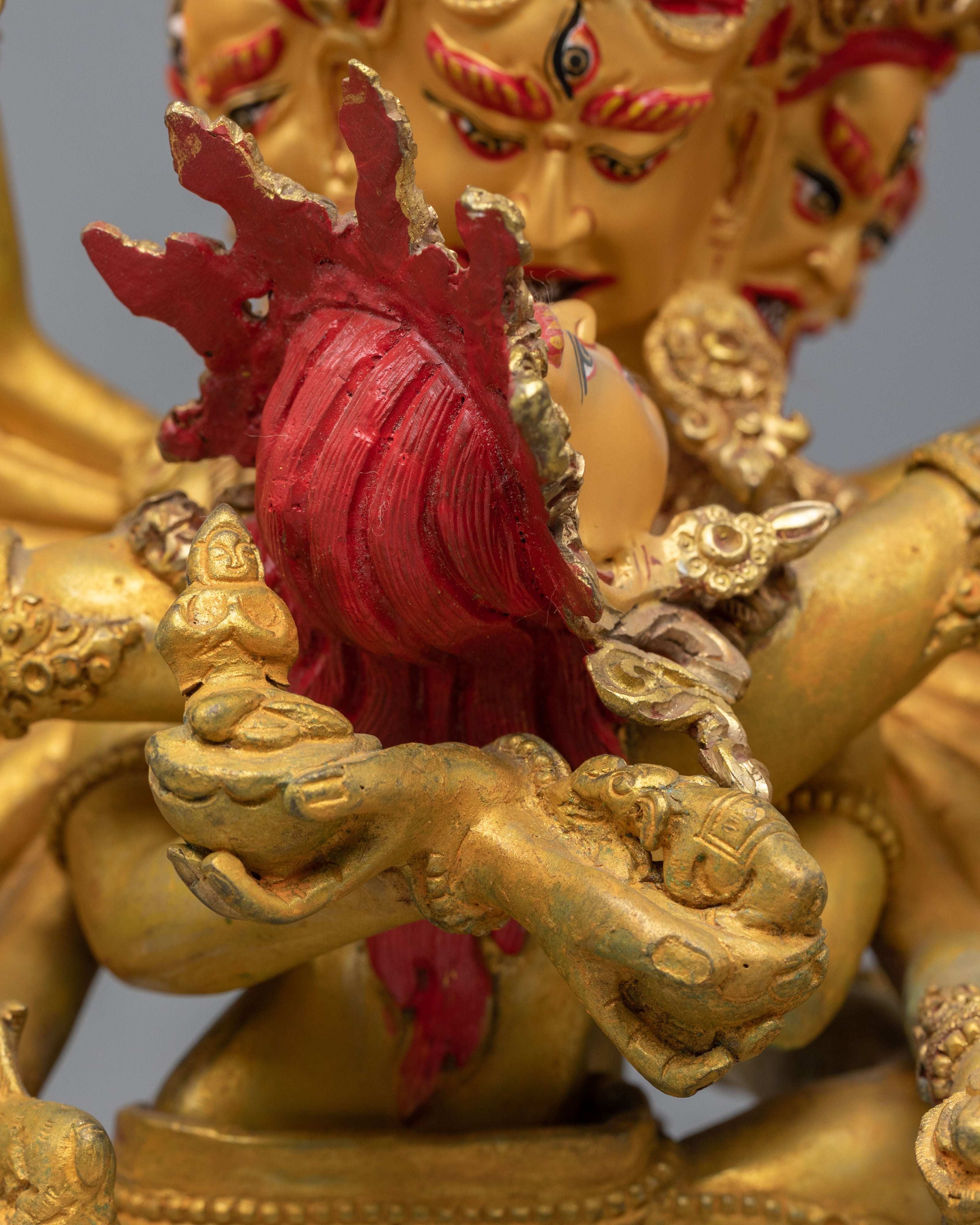 Hevajra With Consort Statue | Vajrayana Tantric Deity Sculpture