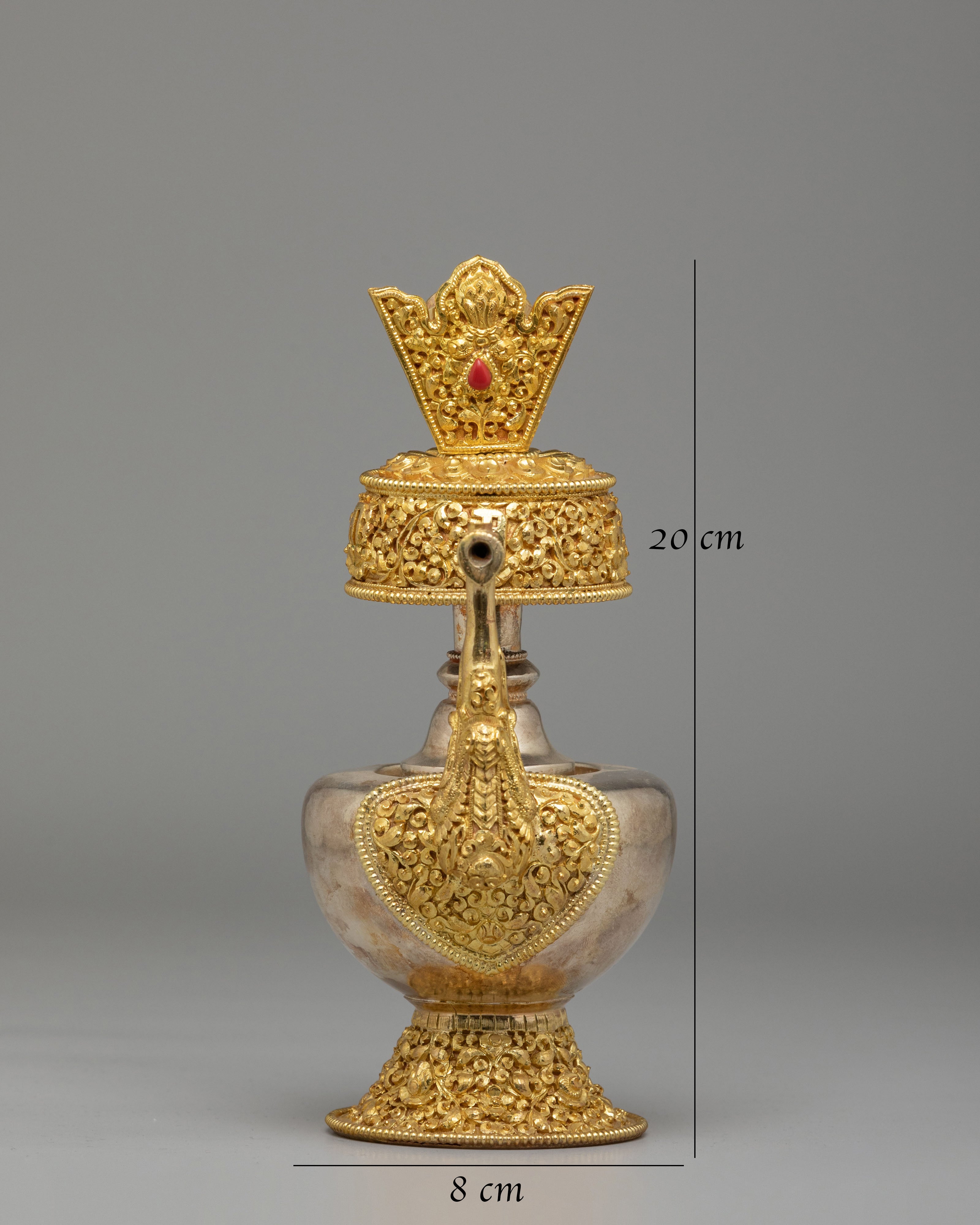 Spiritual Handcrafted Ritual Bhumba | Himalayan Altar Offering Pot