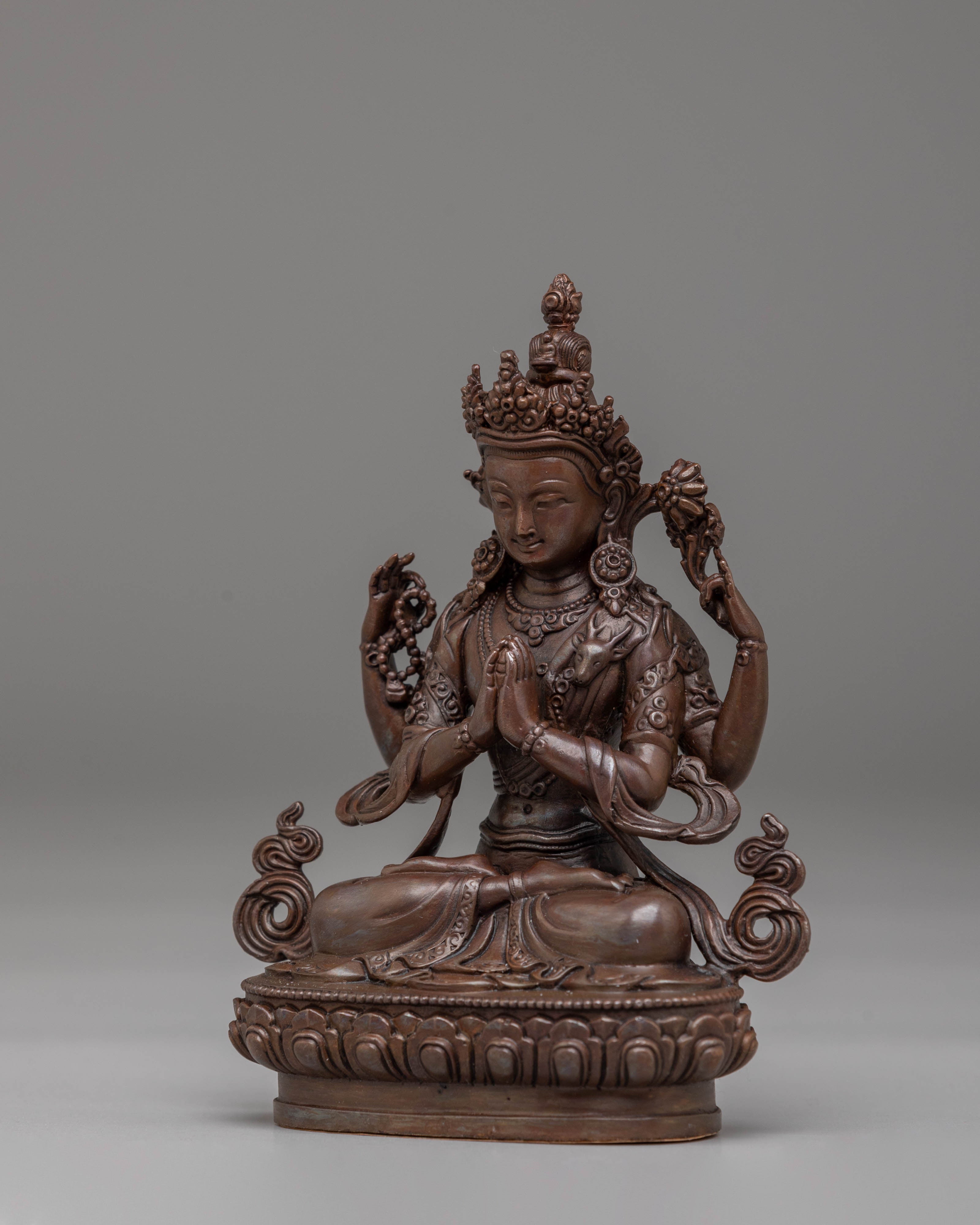 Chenrezig Statue for Meditation | Tibetan Bodhisattva of Compassion