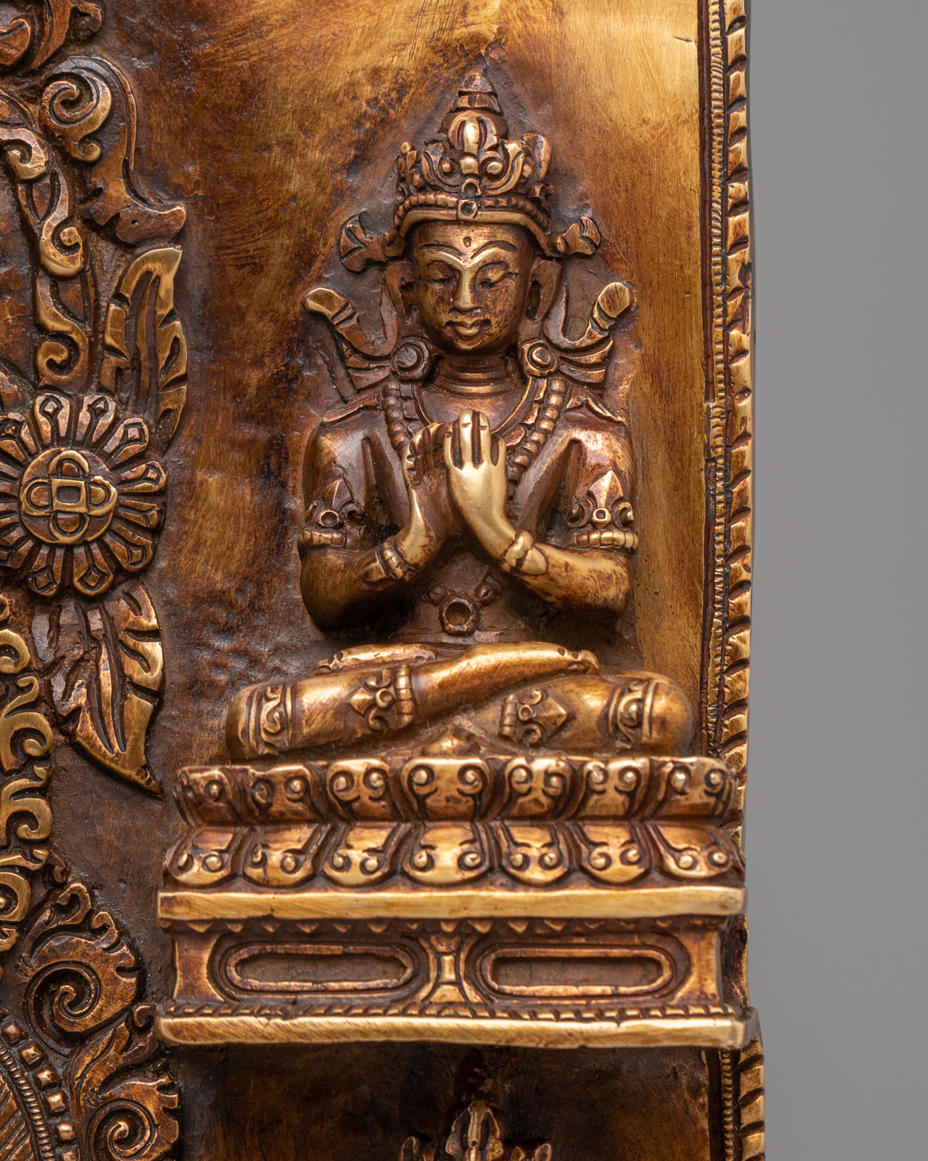 Carved Deity Wall Hanging | Sacred Artwork for Home Decor