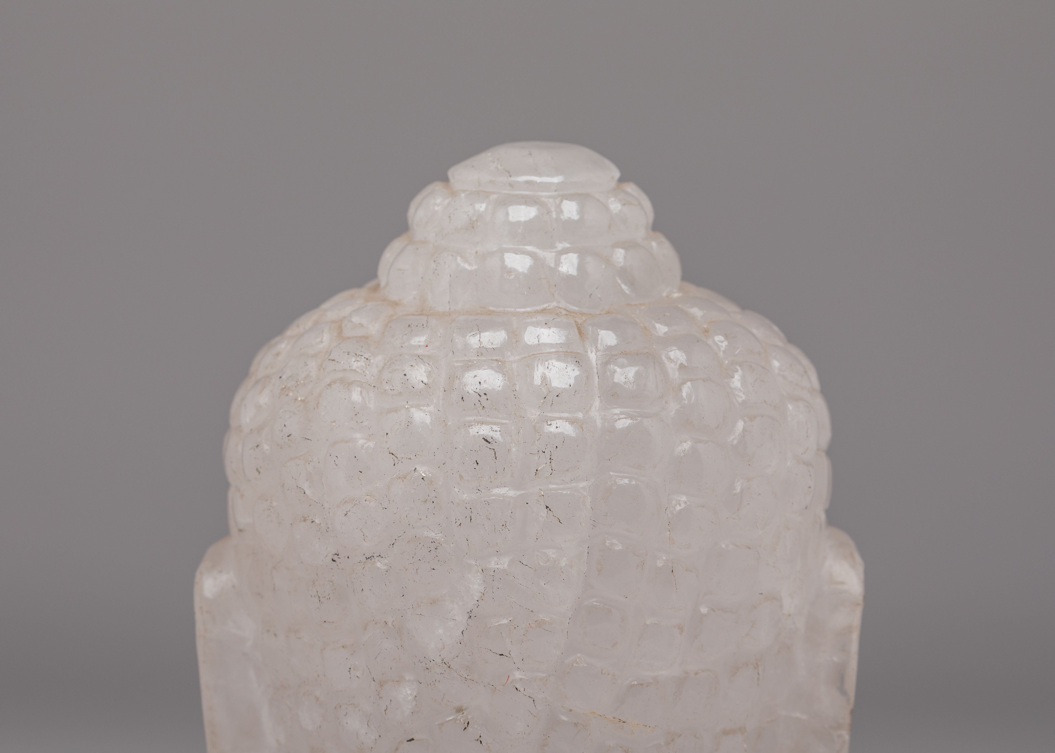 Crystal Buddha Head Sculpture | Spiritual Decor