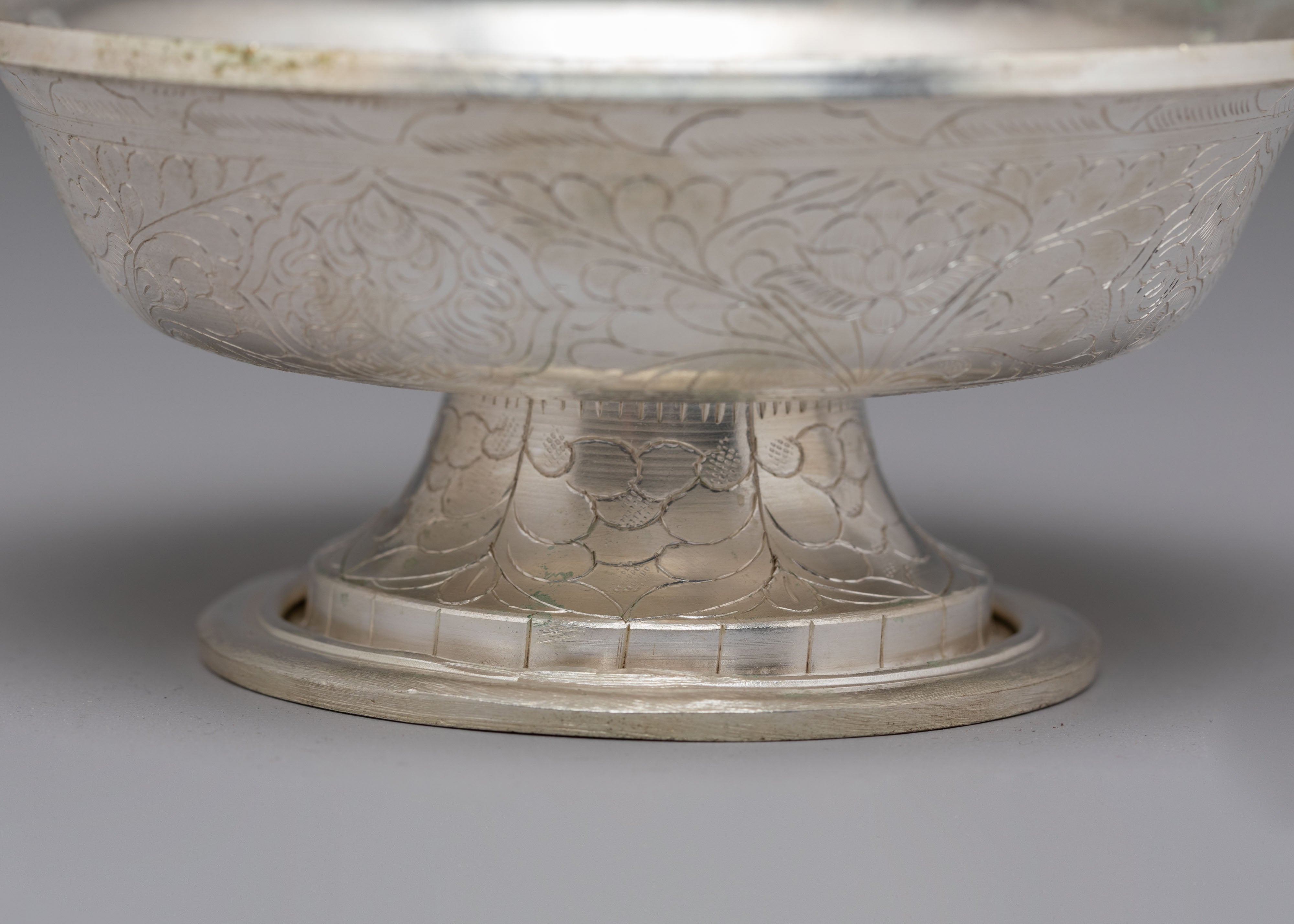 Silver Plated Serkyem Offering Set | Handcrafted Ritual Vessel for Meditation