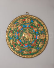 Tibetan Four Harmonious Friends Wall Hanging