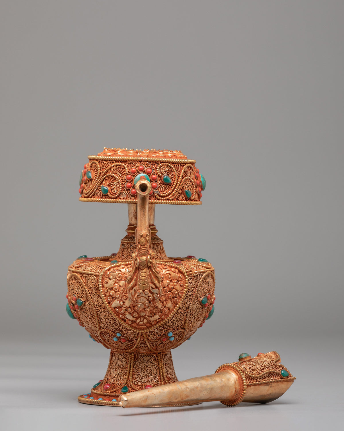 Himalayan Buddhist Bhumba Set | Traditional Tibetan Ceremonial Vessels