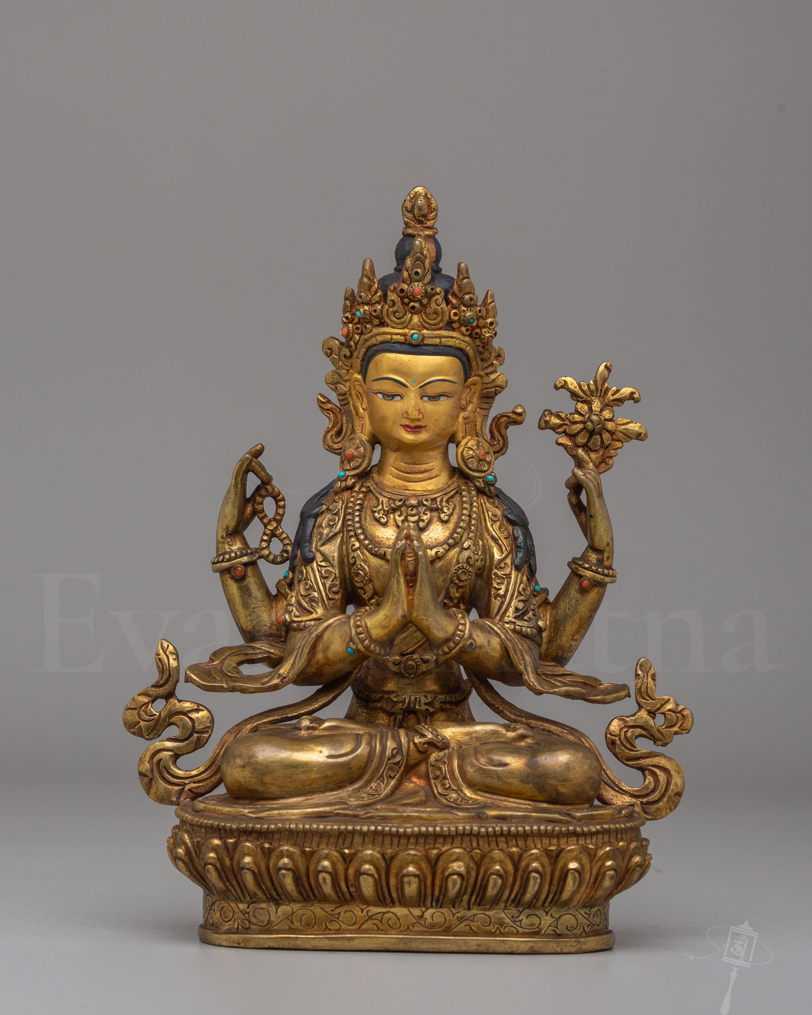  Bodhisattva Chenrezig Deity Statue