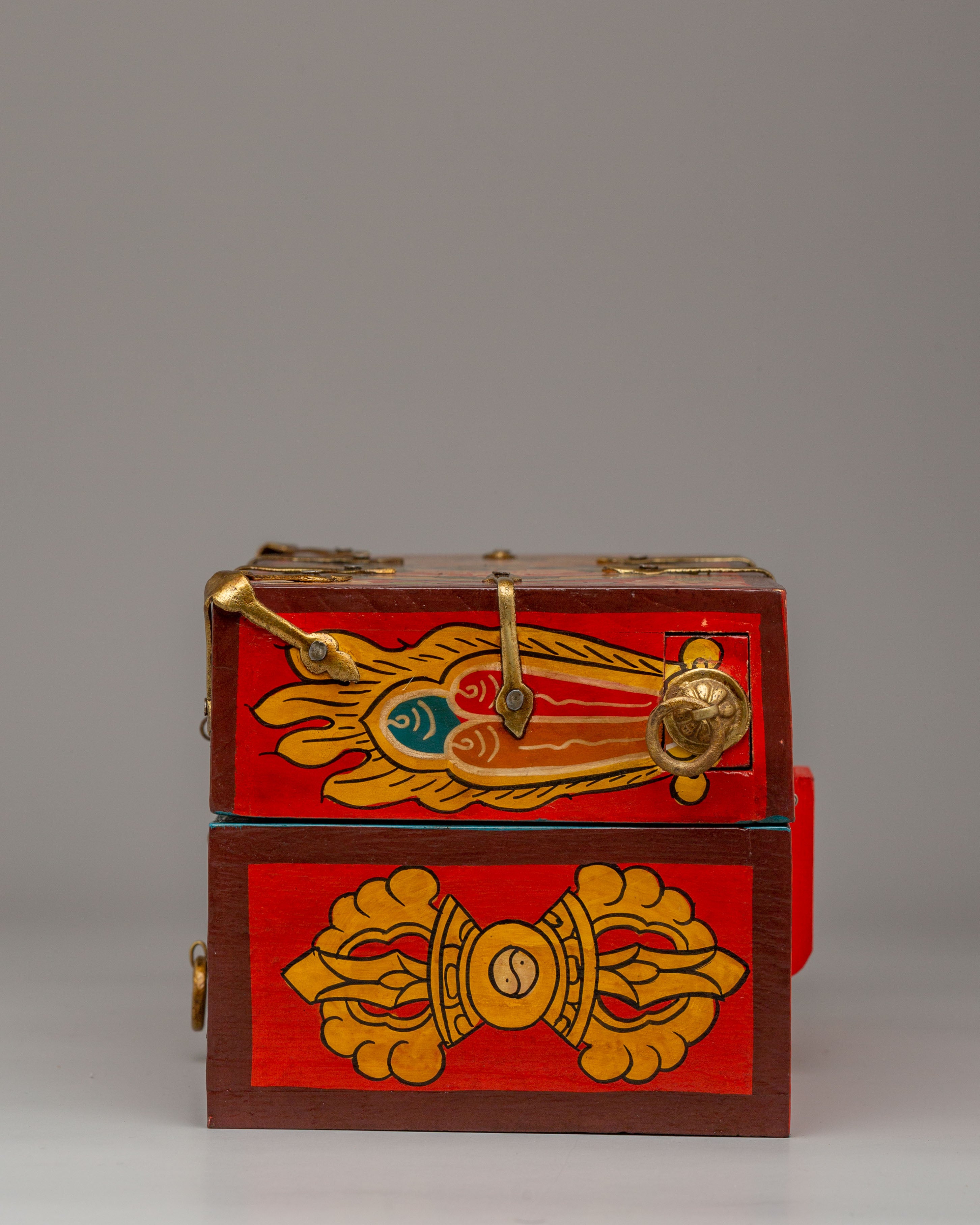 Tibetan Wooden Altar Box | Spiritual Storage Altar Box