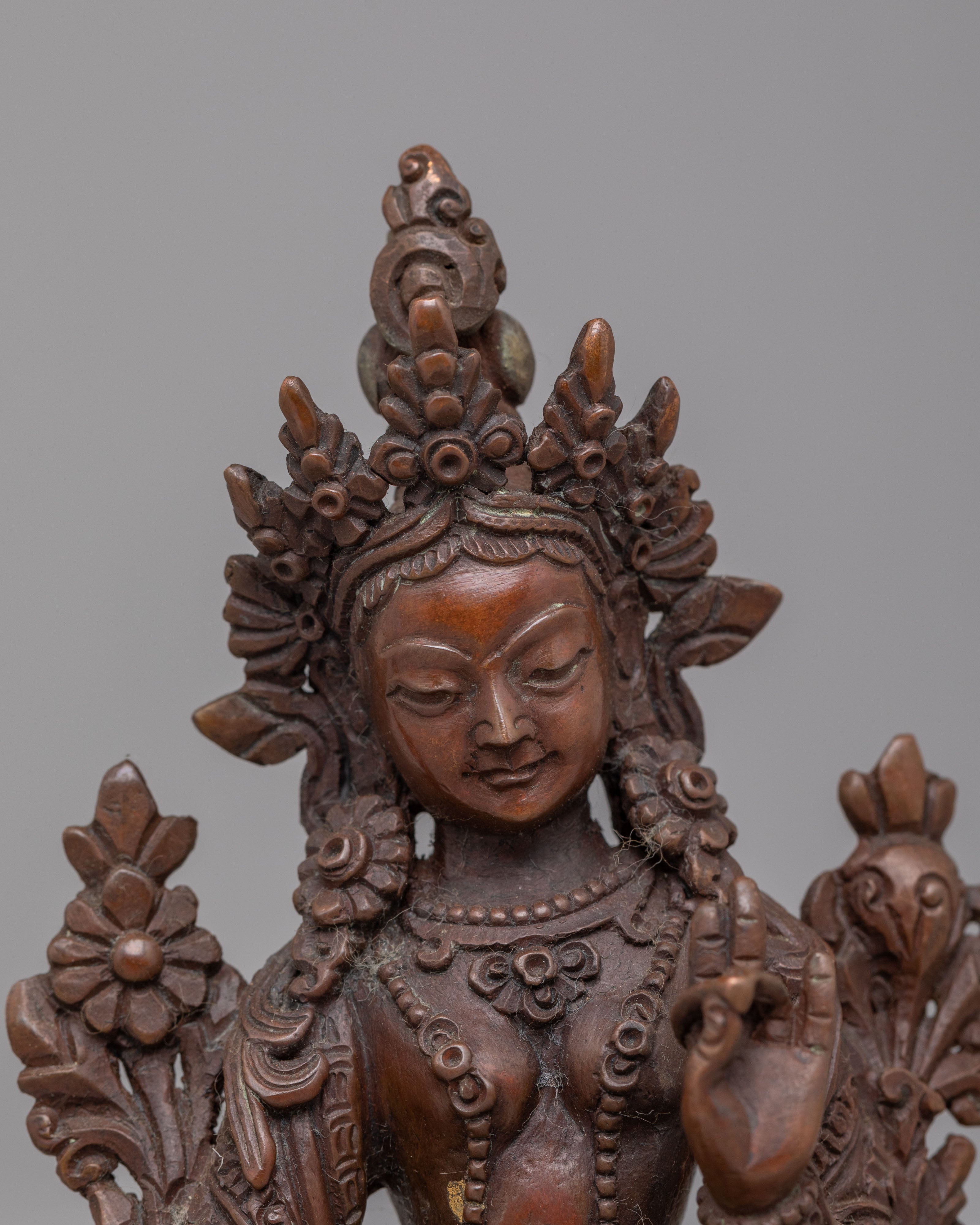 Sacred Green Tara Bodhisattva Statue | Tibetan Goddess of Compassion
