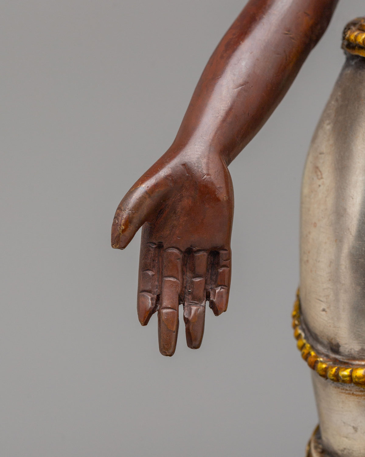 Buddhist Goddess Tara Statue | Oxidized Copper Body with Silver Gold Plating