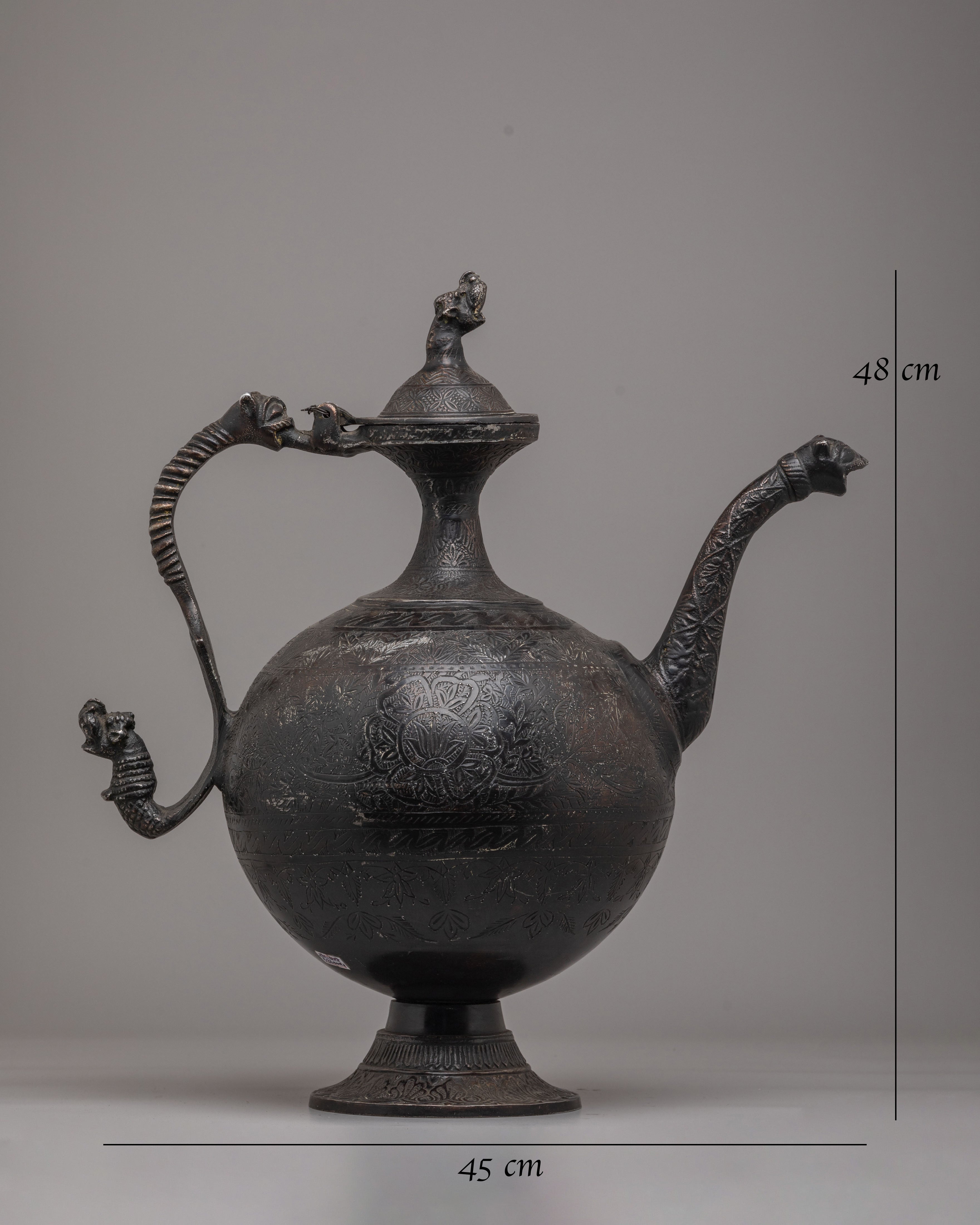 Handmade Tea Pot for Decor | Traditional Tibetan Pot