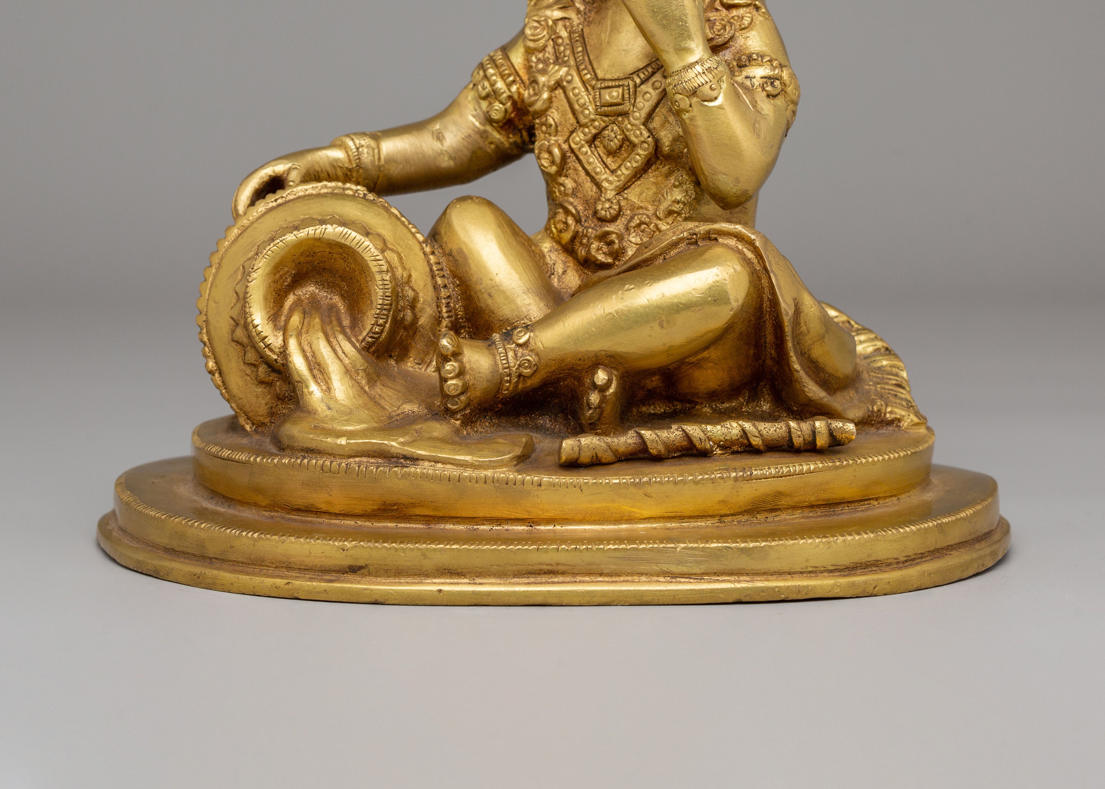 Spiritual Little Krishna Statue | Copper & Gold Plated Hindu Deity Figurine