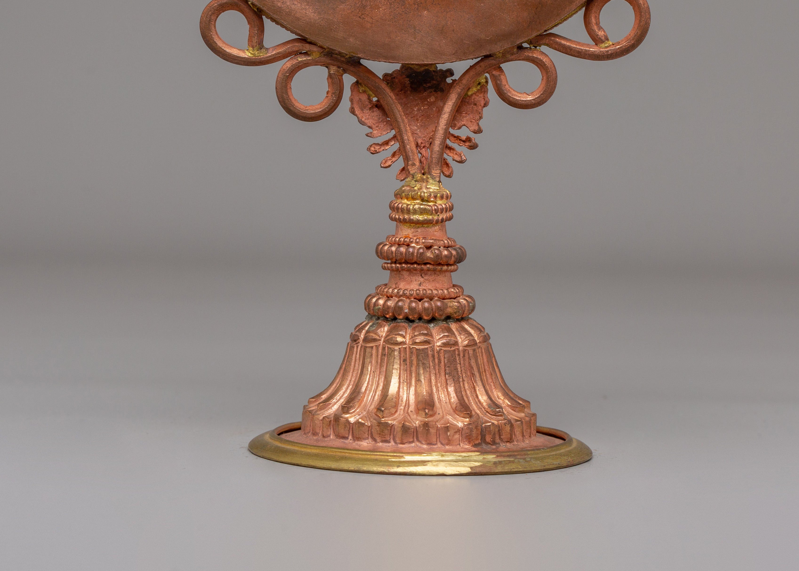 Kartika Ritual Knife With Stand | Copper Kartika with Coral and Turquoise