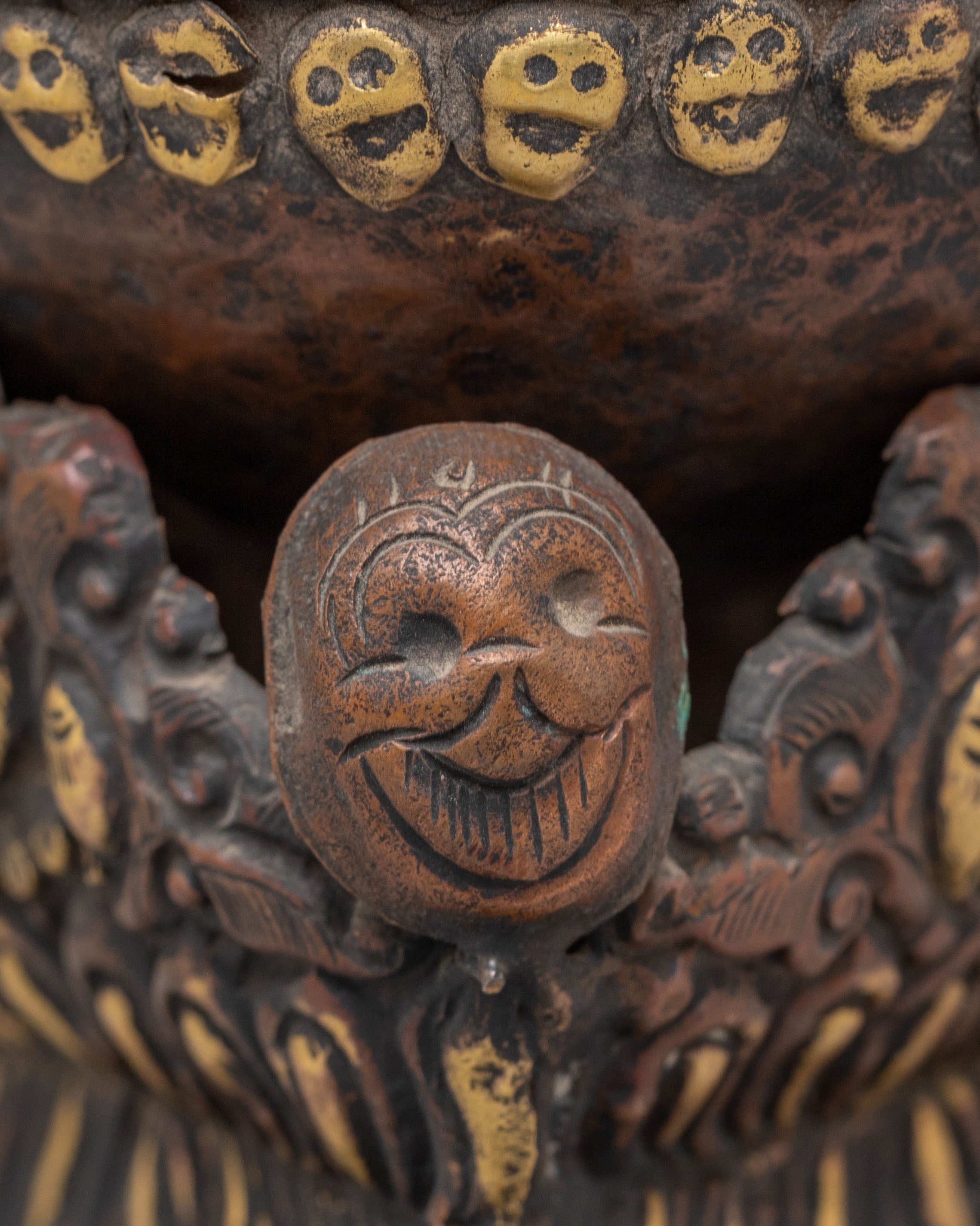 Decorative Buddhist Kapala Vessel | Tibetan Ritual Skull Cup