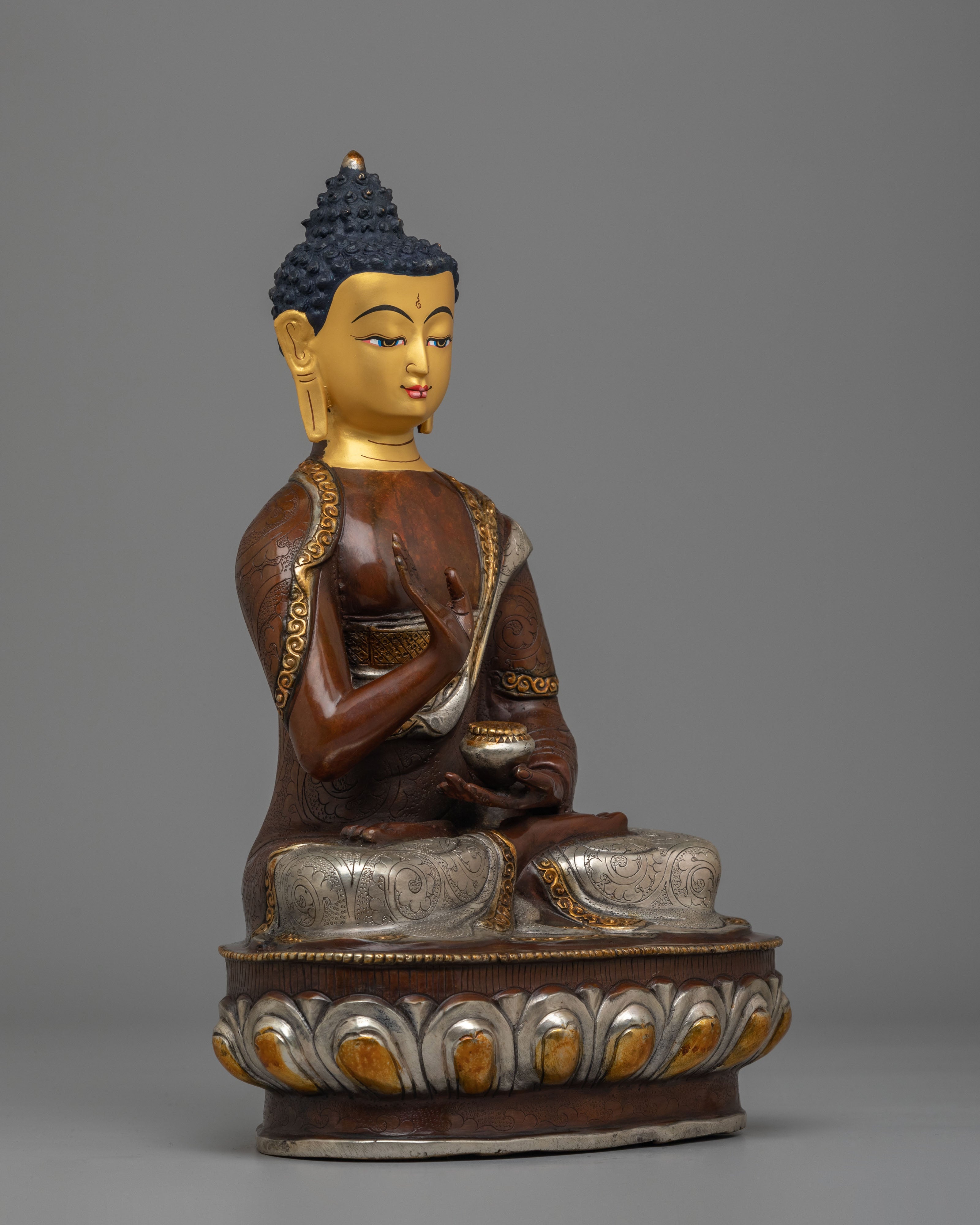 Amoghasiddhi Buddha Meditation Statue | Traditional Tibetan Artwork