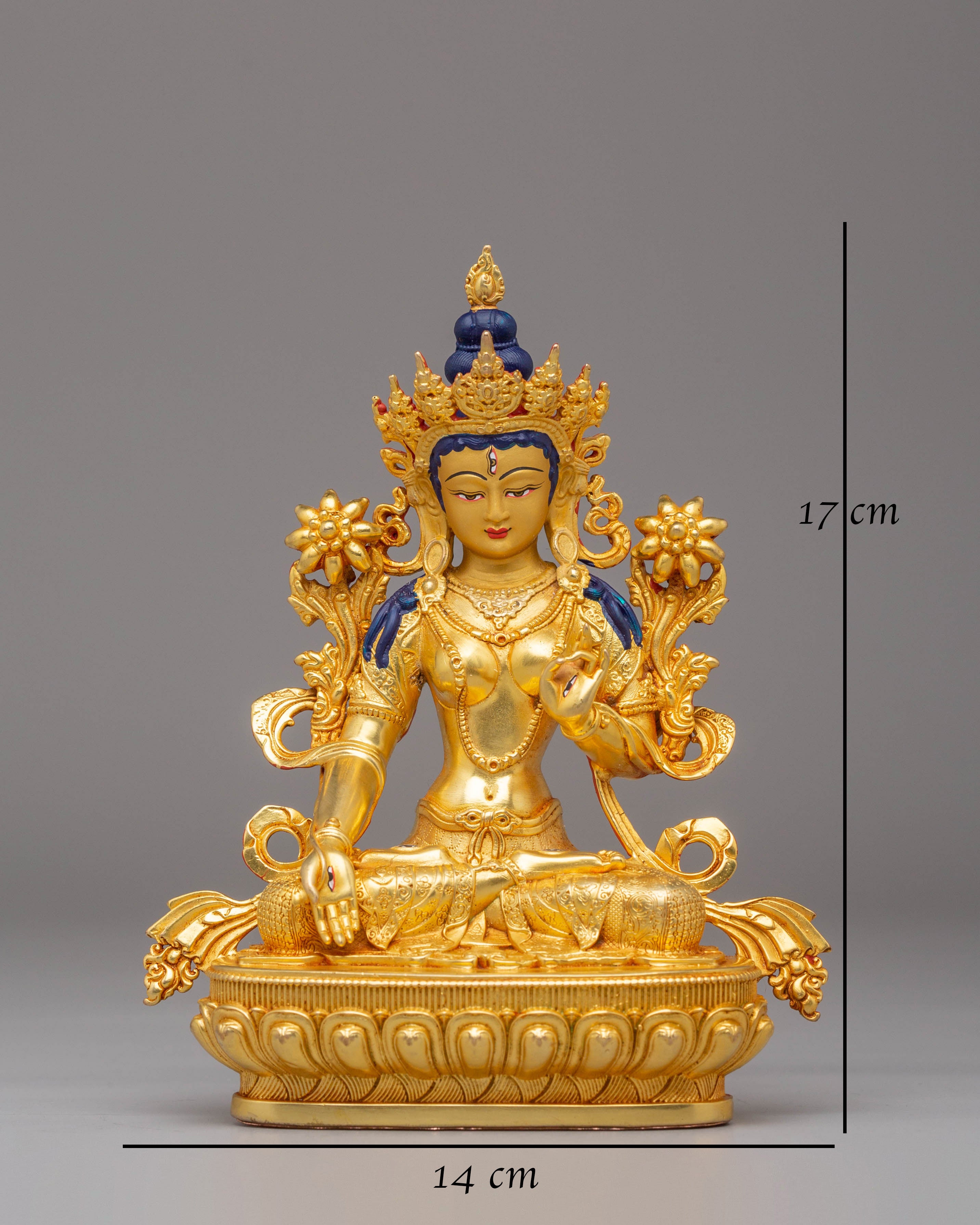 Handmade White Tara Statue | Tibetan Goddess of Compassion and Long Life