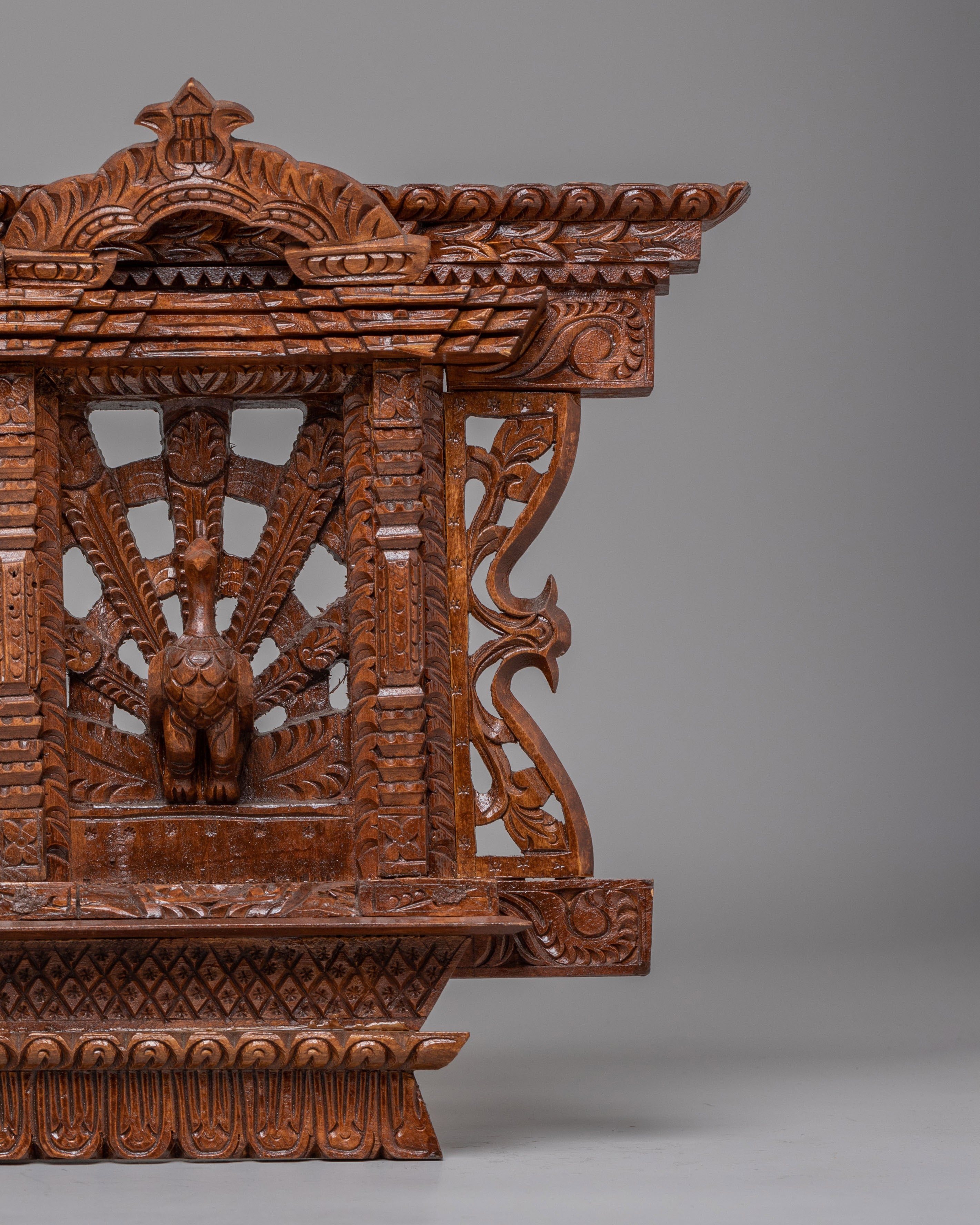 Hand Carved Wooden Wall Hanging | Himalayan Home Display
