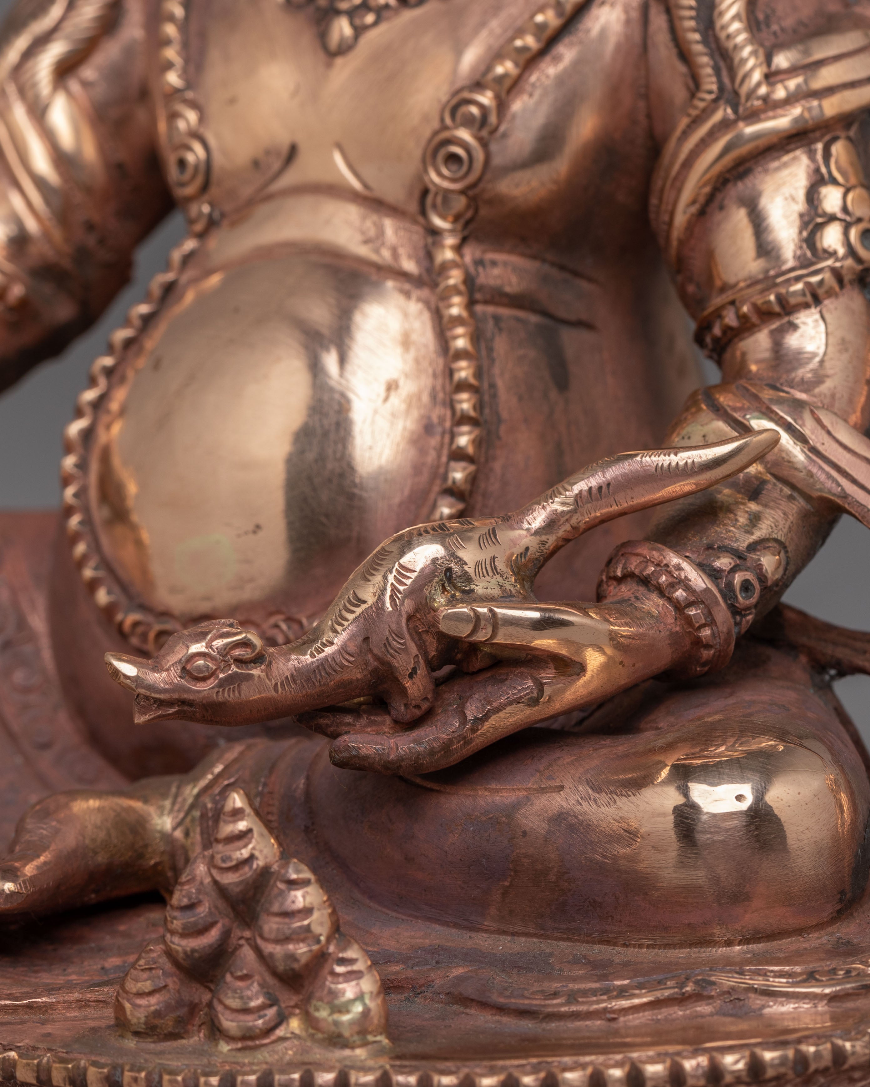Handcrafted Dzambhala Deity Statue | Tibetan Wealth God Sculpture