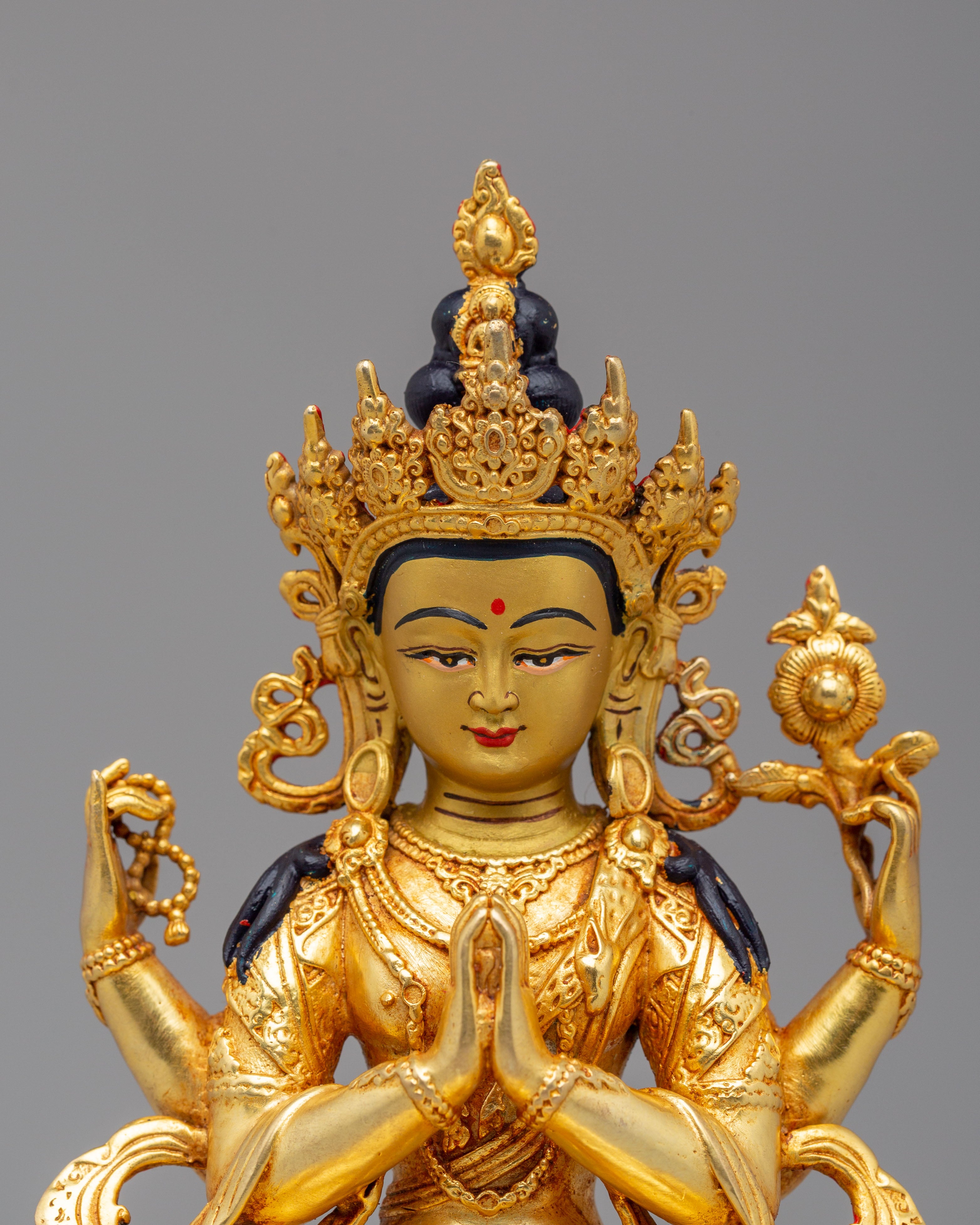 Handmade Chenrezig Buddhist Statue | Compassionate Bodhisattva