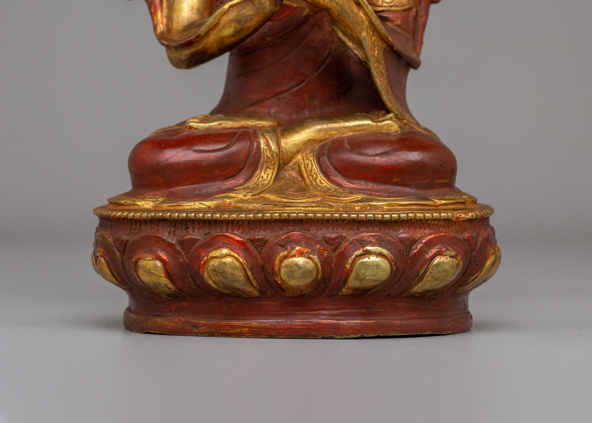 Handcrafted Tsongkhapa Set Statue | Tibetan Buddhist Master