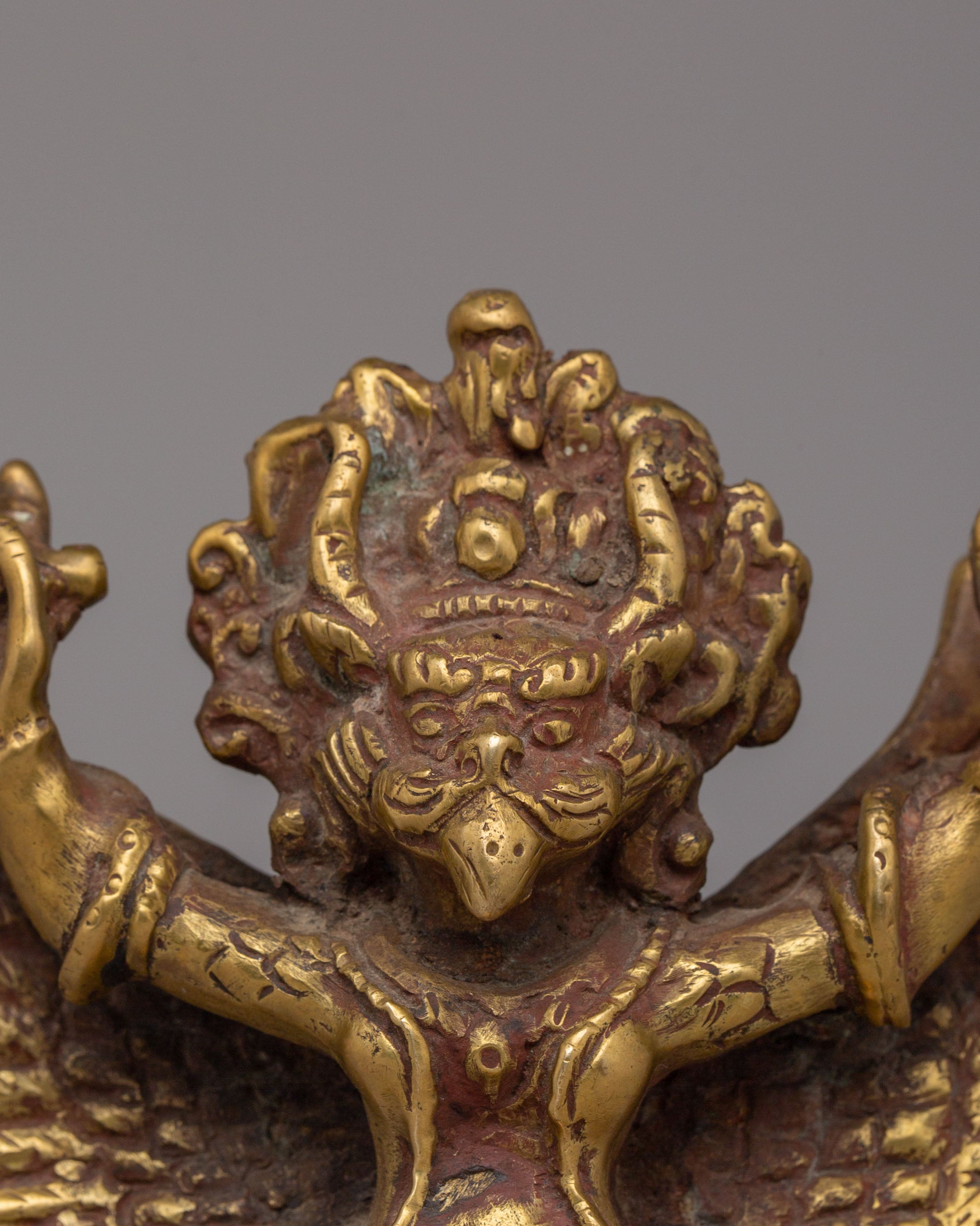 Sacred Guardian Garuda Statue | Handcrafted Brass Deity Figurine