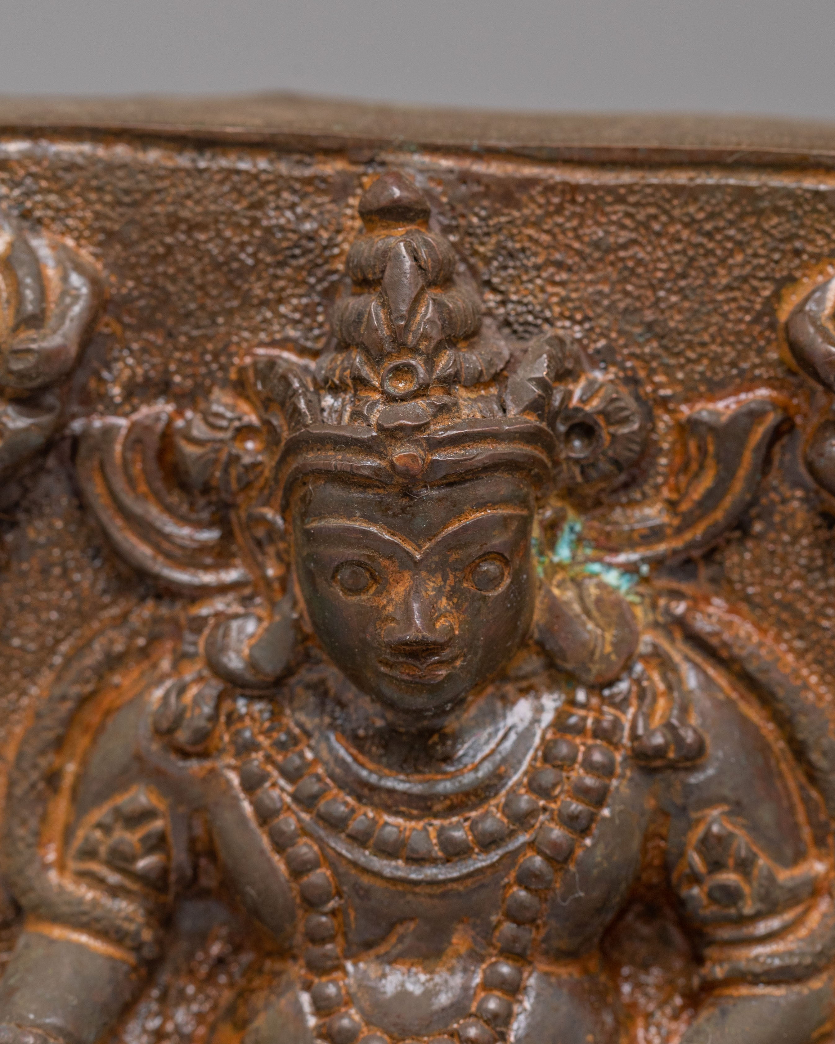 Sacred Dzambhala Buddhist Relief Sculpture | Tibetan Wealth Deity Artwork