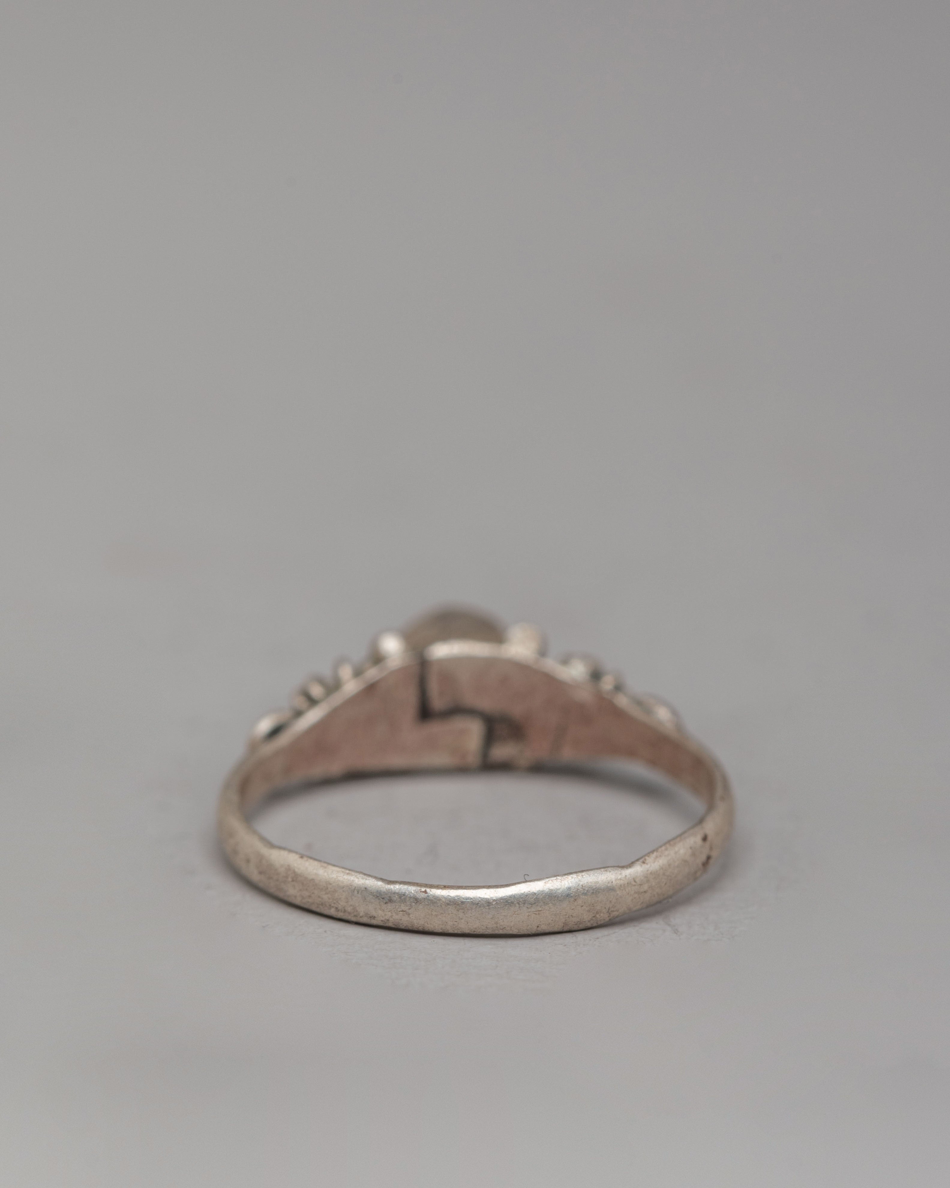 Handcrafted Silver Ring | Unique Stone Ring for Everyday Wear