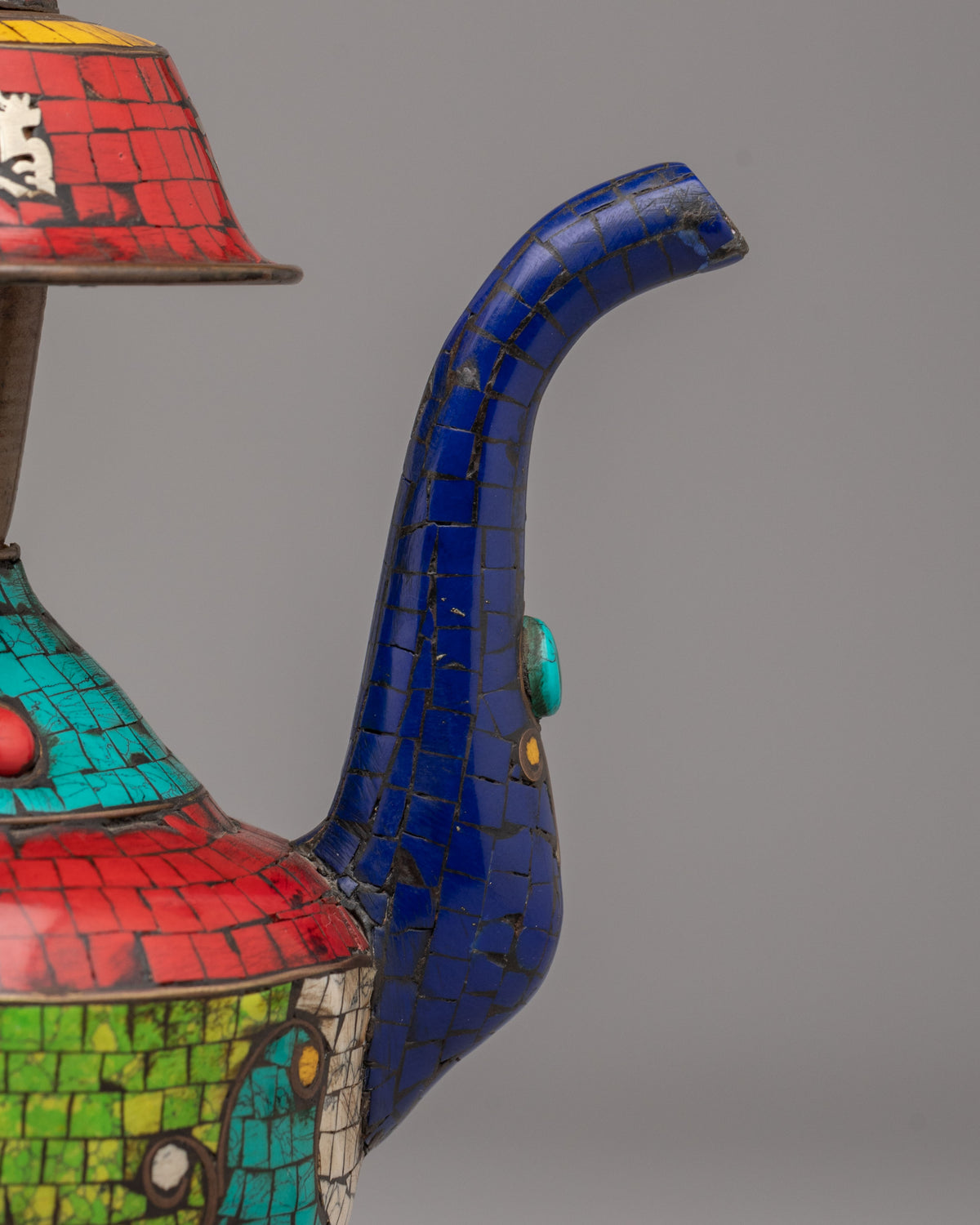 Handcrafted Bhumba with Green Tara | Tibetan Ritual Vessel for Sacred Offerings